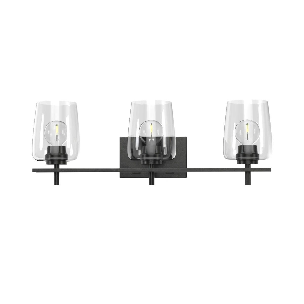 Calais Collection Three-Light Matte Black 3D Model_01