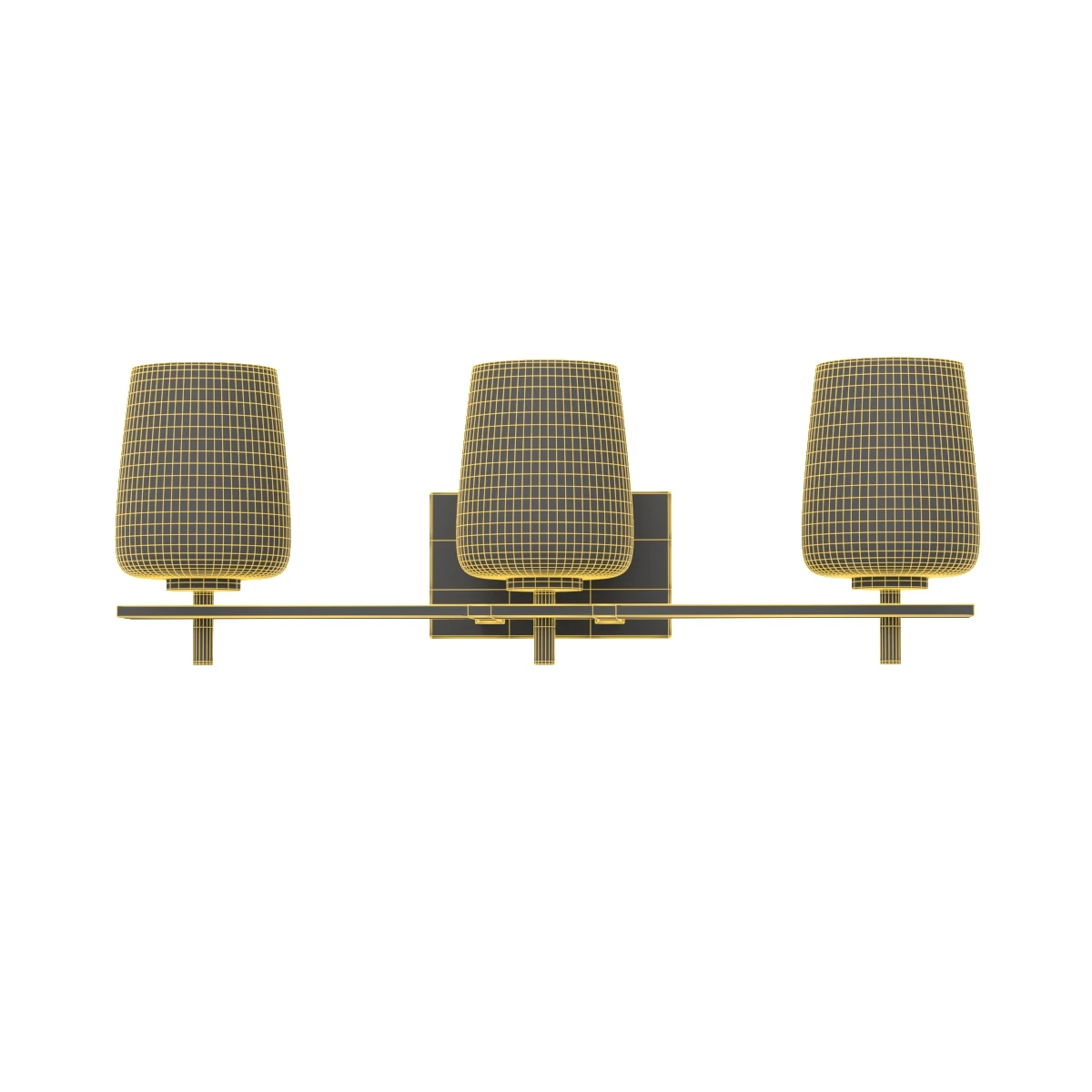 Calais Collection Three-Light Matte Black 3D Model_07