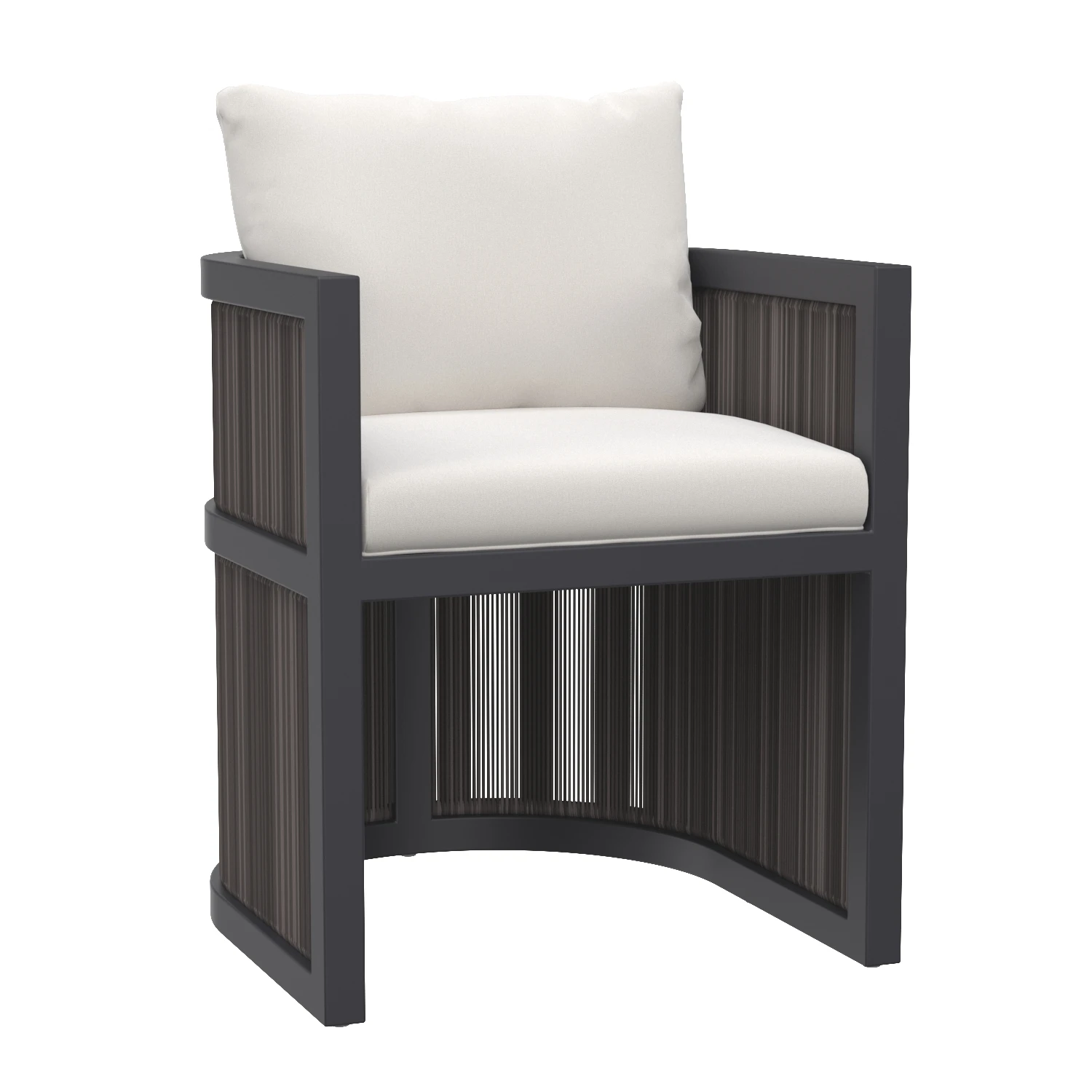 Capri Aluminum Dining Armchair 3D Model_01