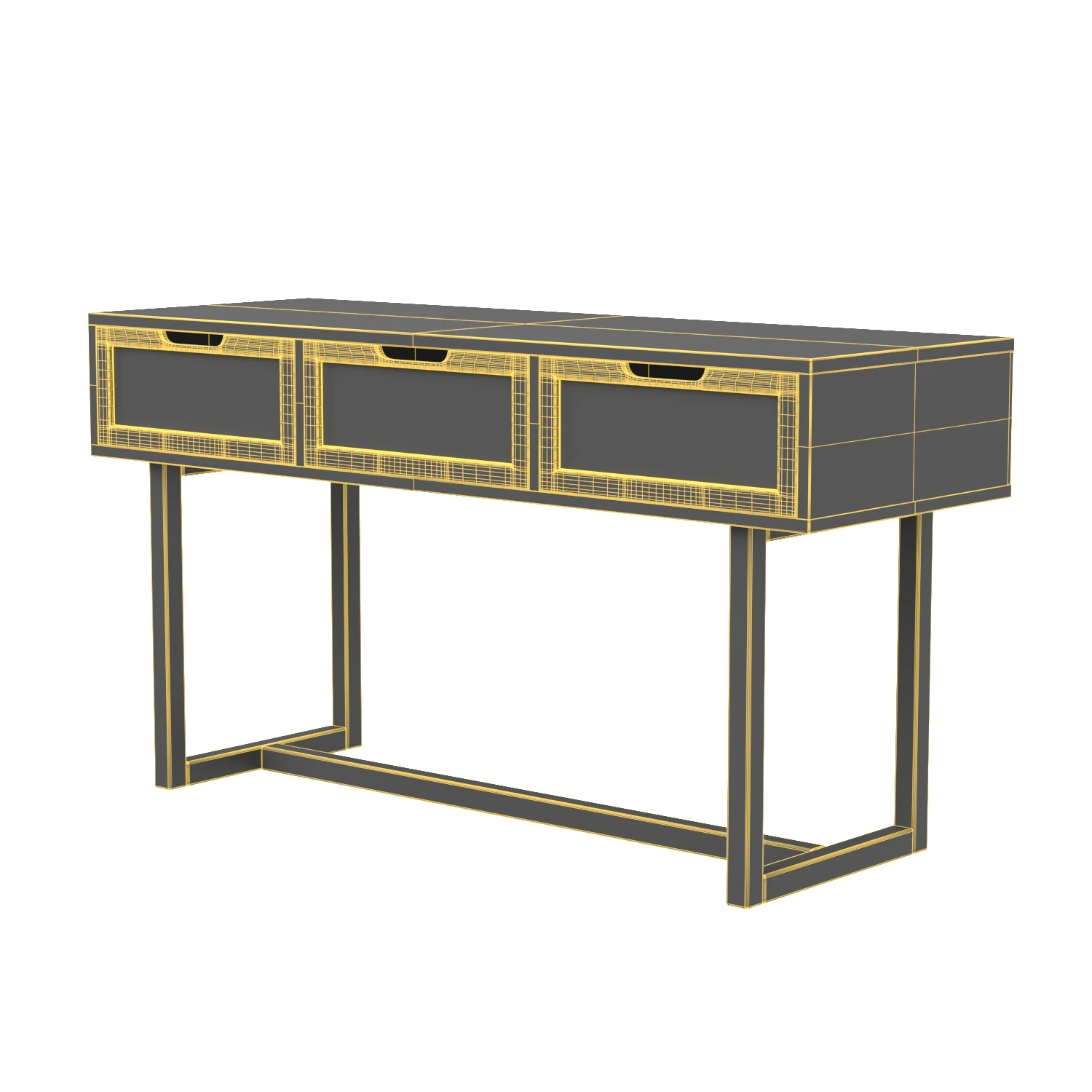 Clarita Console Table Black 3D Model_07