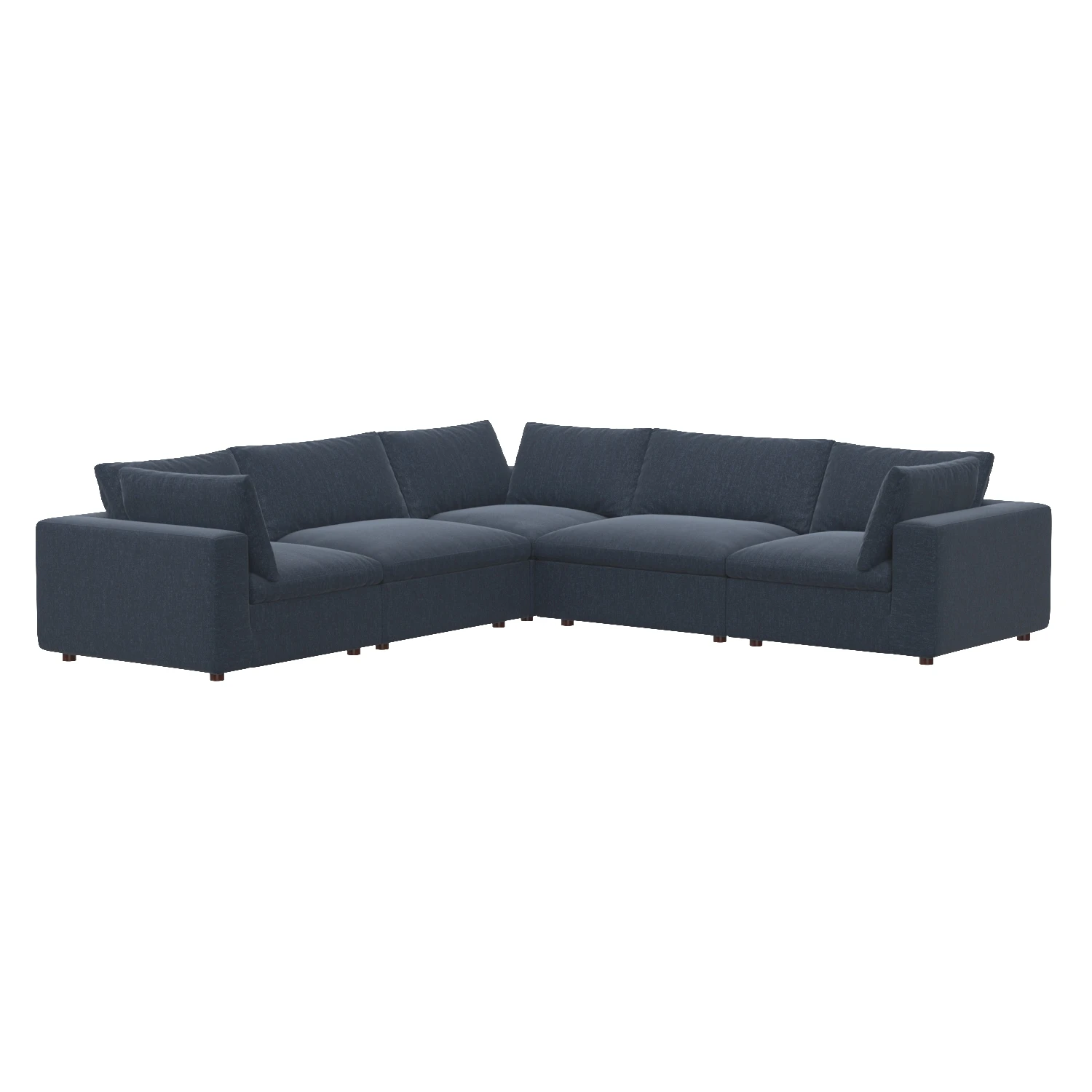 Commix Down Filled Overstuffed 5 Piece Sectional Sofa Set EEI-3359-AZU 3D Model_01