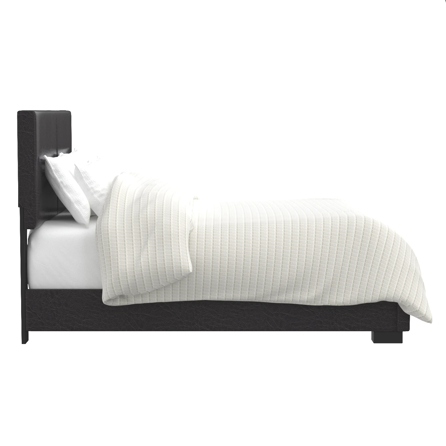 Conner Queen Upholstered Panel Bed Black 3D Model_03