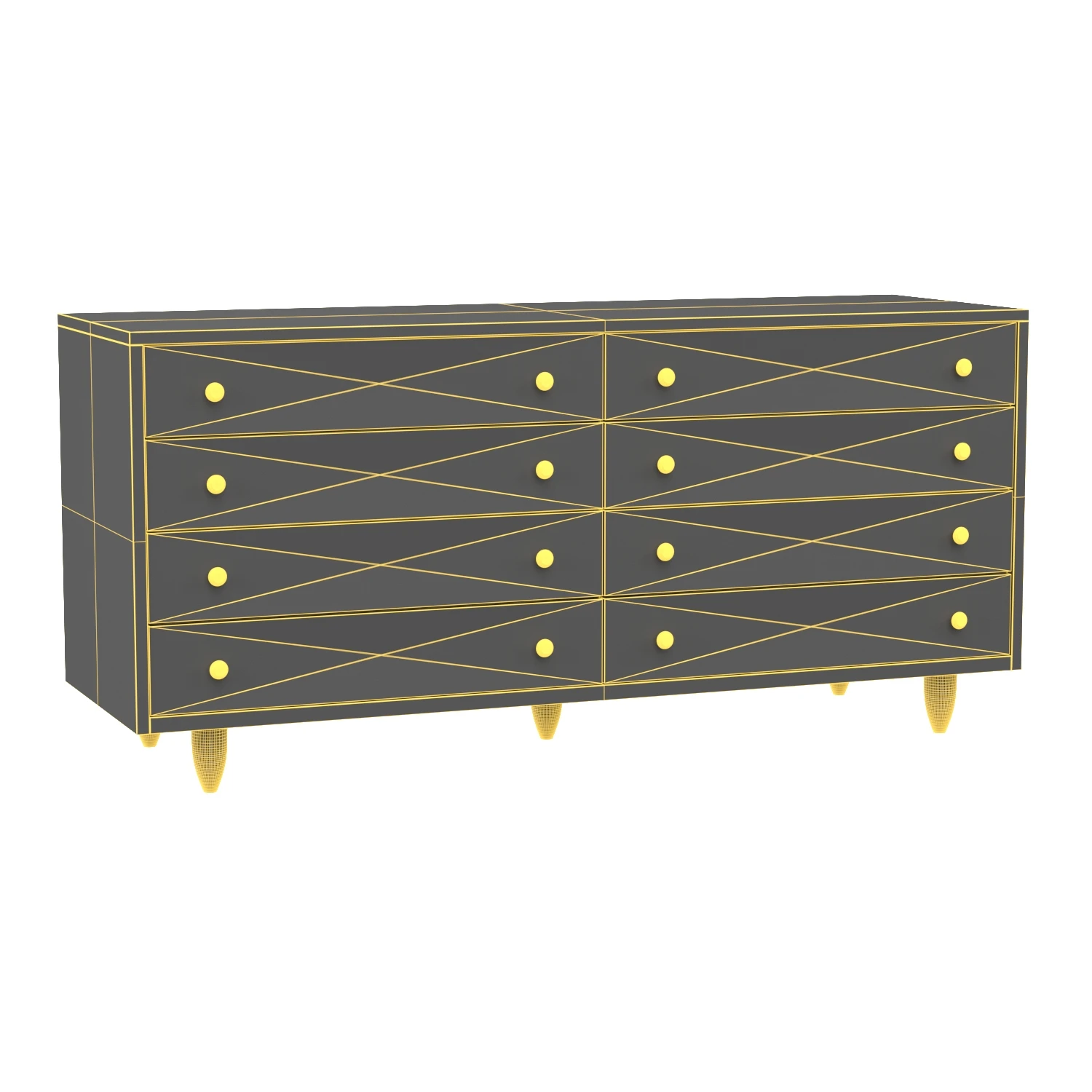 Diamond Double Chest Washed Walnut 3D Model_07