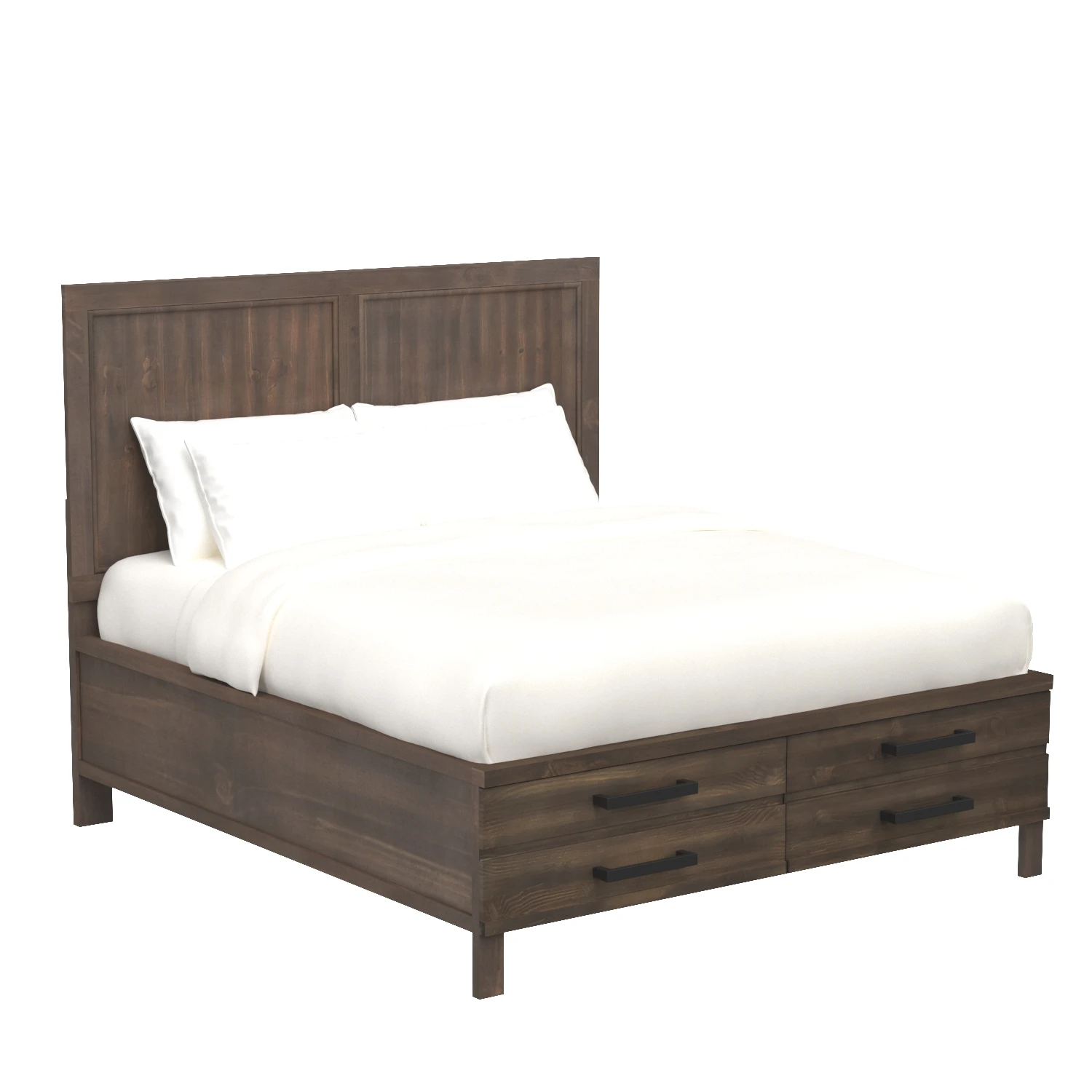 Eastern King Platform Bed with Footboard Storage 1769K-1EK 3D Model_06