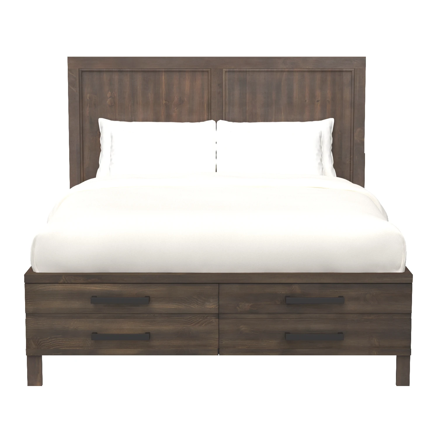 Eastern King Platform Bed with Footboard Storage 1769K-1EK 3D Model_01