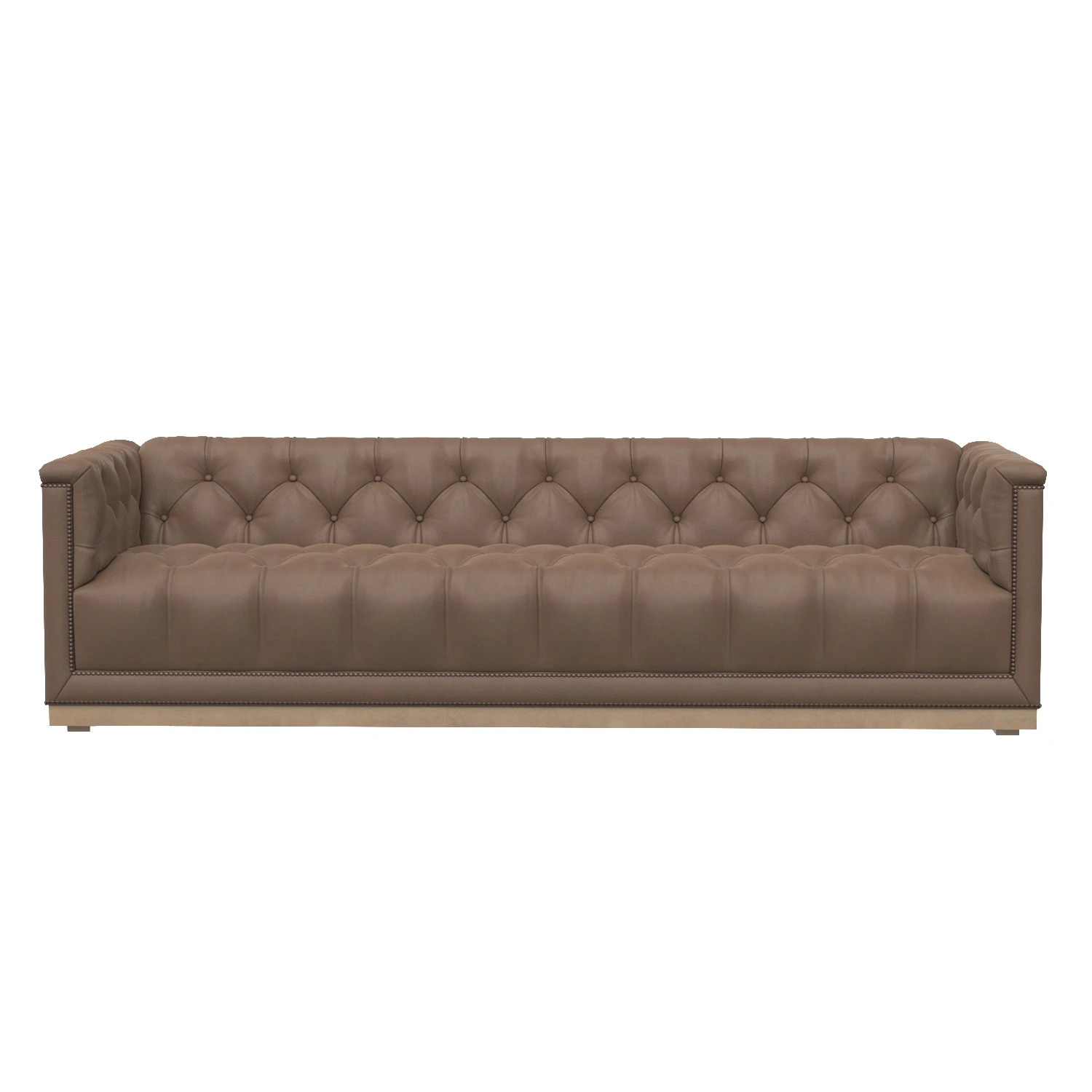 Emmy Rustic Lodge Upholstered Nailhead Trim Tufted Sofa-95 inch 3D Model_01