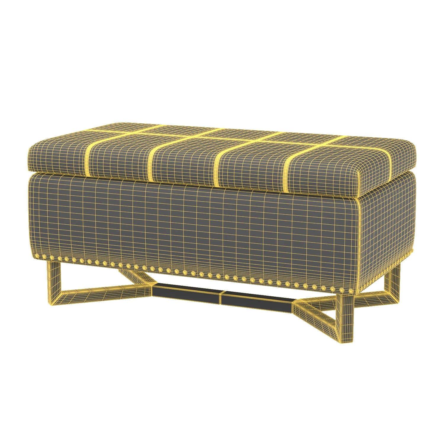 Esther Modern Upholstered Storage Ottoman 3D Model_07