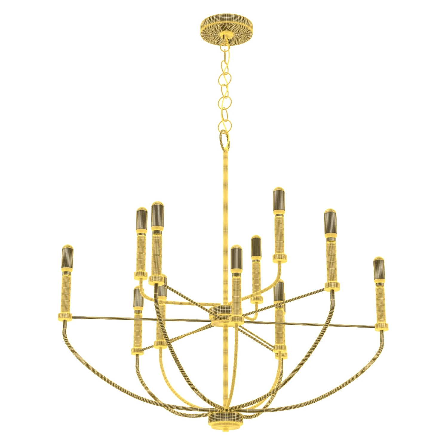 Foreman 9 - Light Candle Style Classic Chandelier 3D Model_07