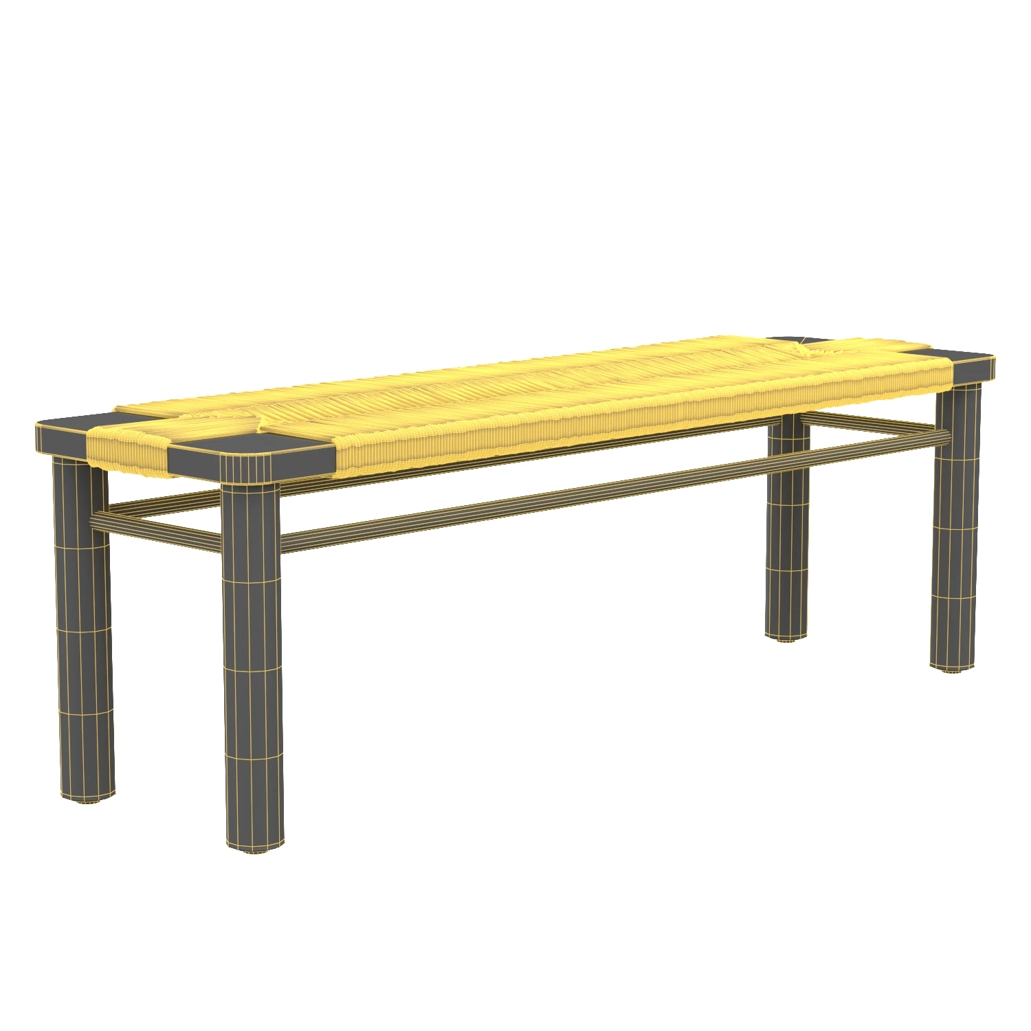 Four Hands Shona Bench 3D Model_07