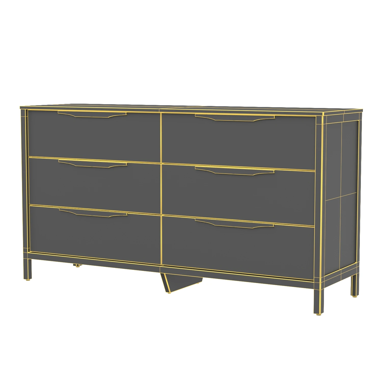 Four Hands Sydney 6 Drawer Dresser 3D Model_07