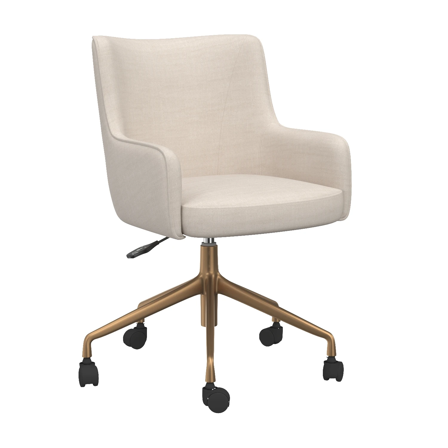 Franklin Office Chair Beige Linen 108155 3D Model_01