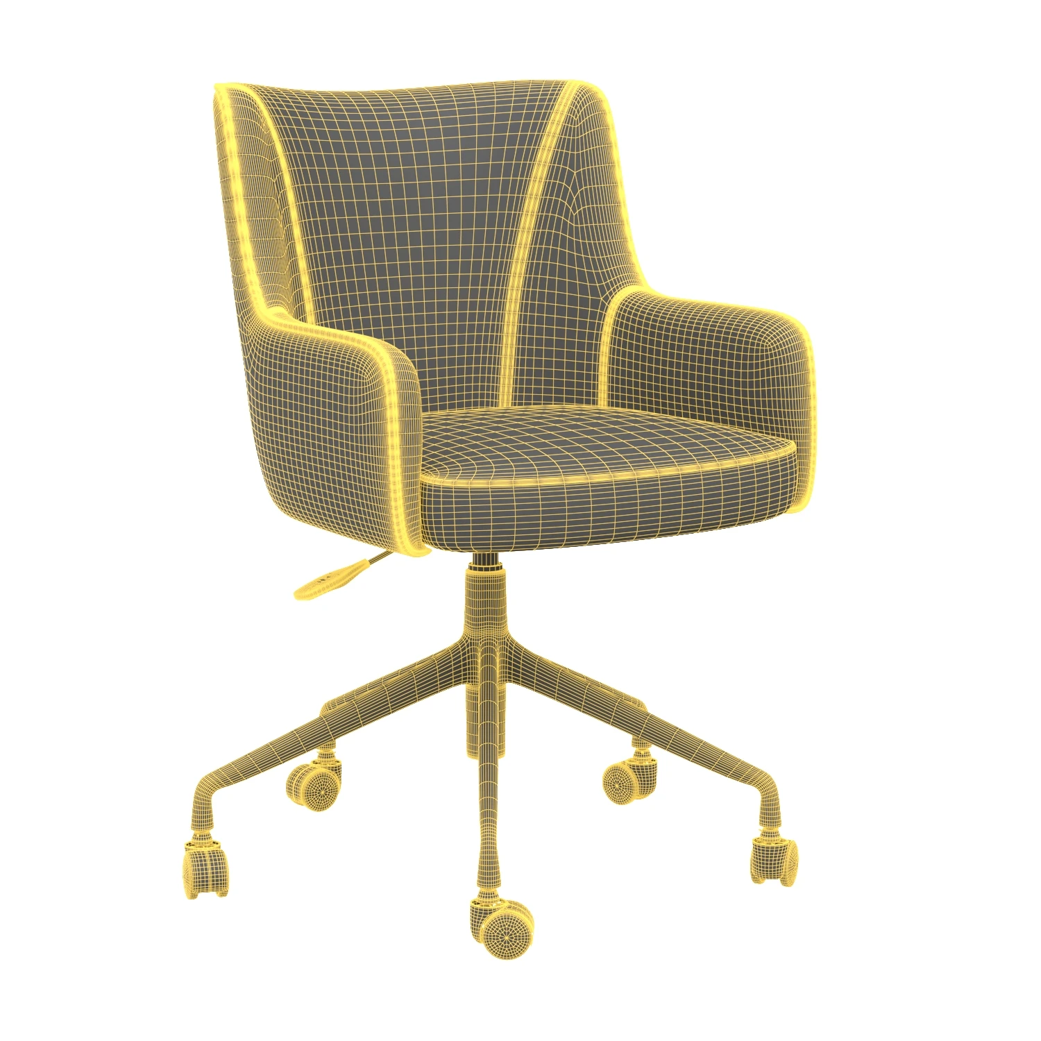 Franklin Office Chair Beige Linen 108155 3D Model_07