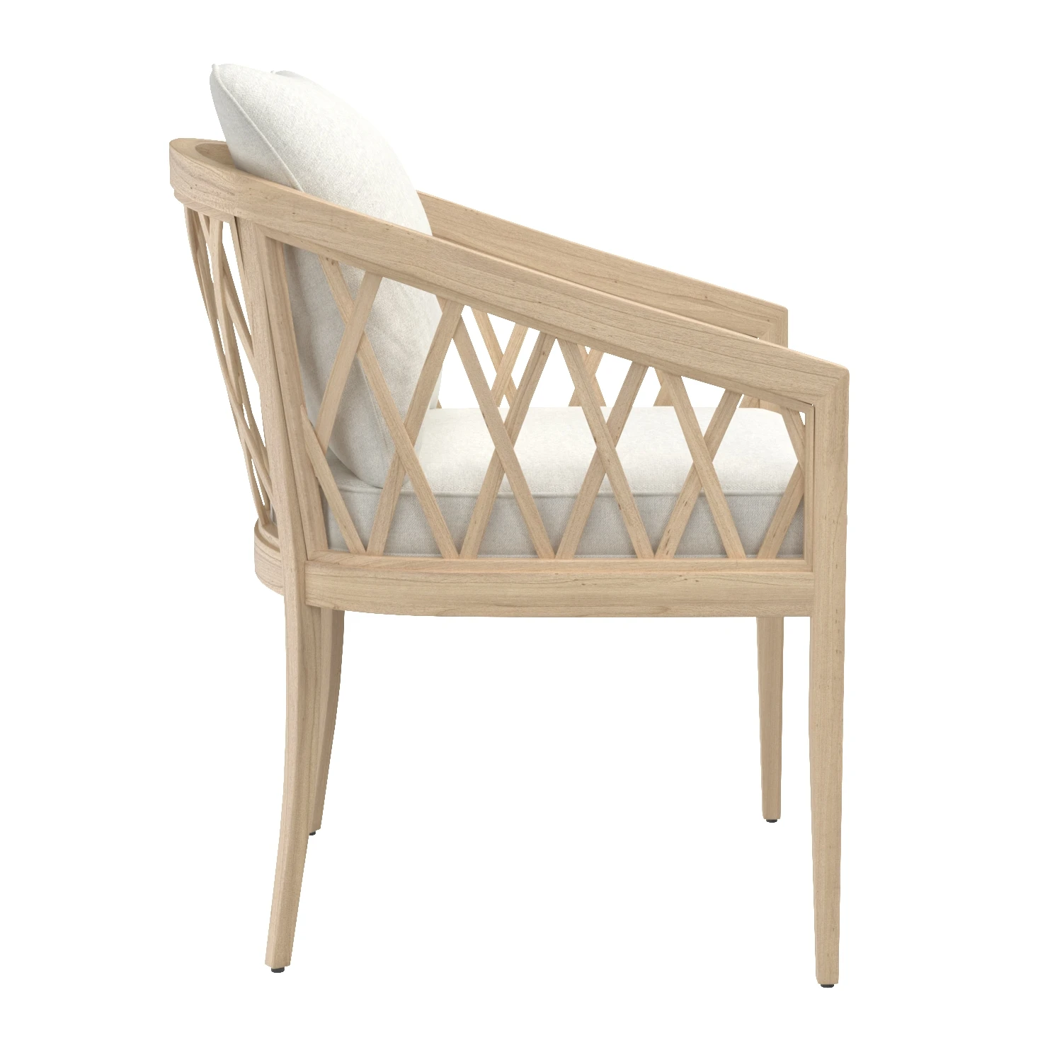 Greystone Teak Dining Armchair 3D Model_03