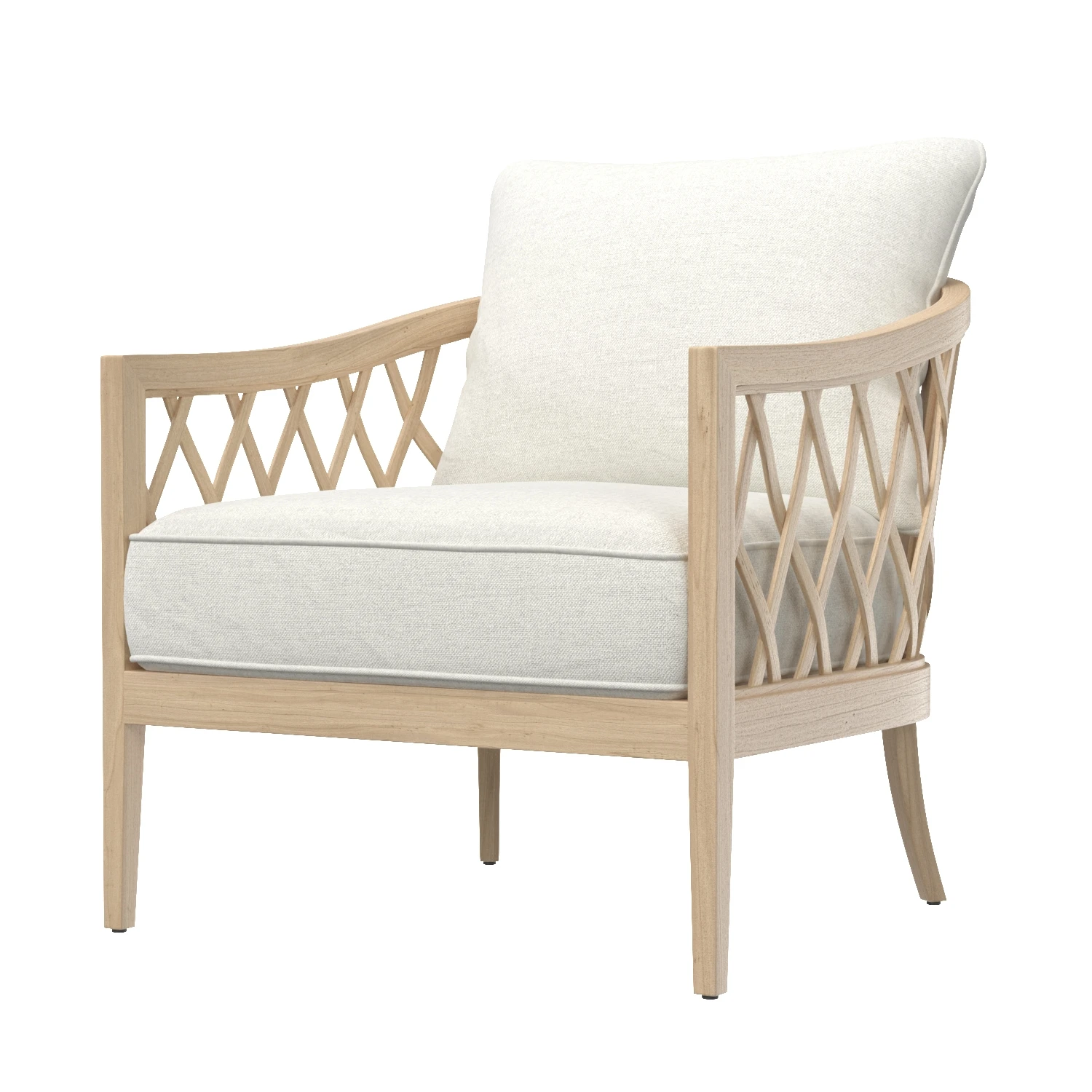 Greystone Teak Lounge Chair 3D Model_01