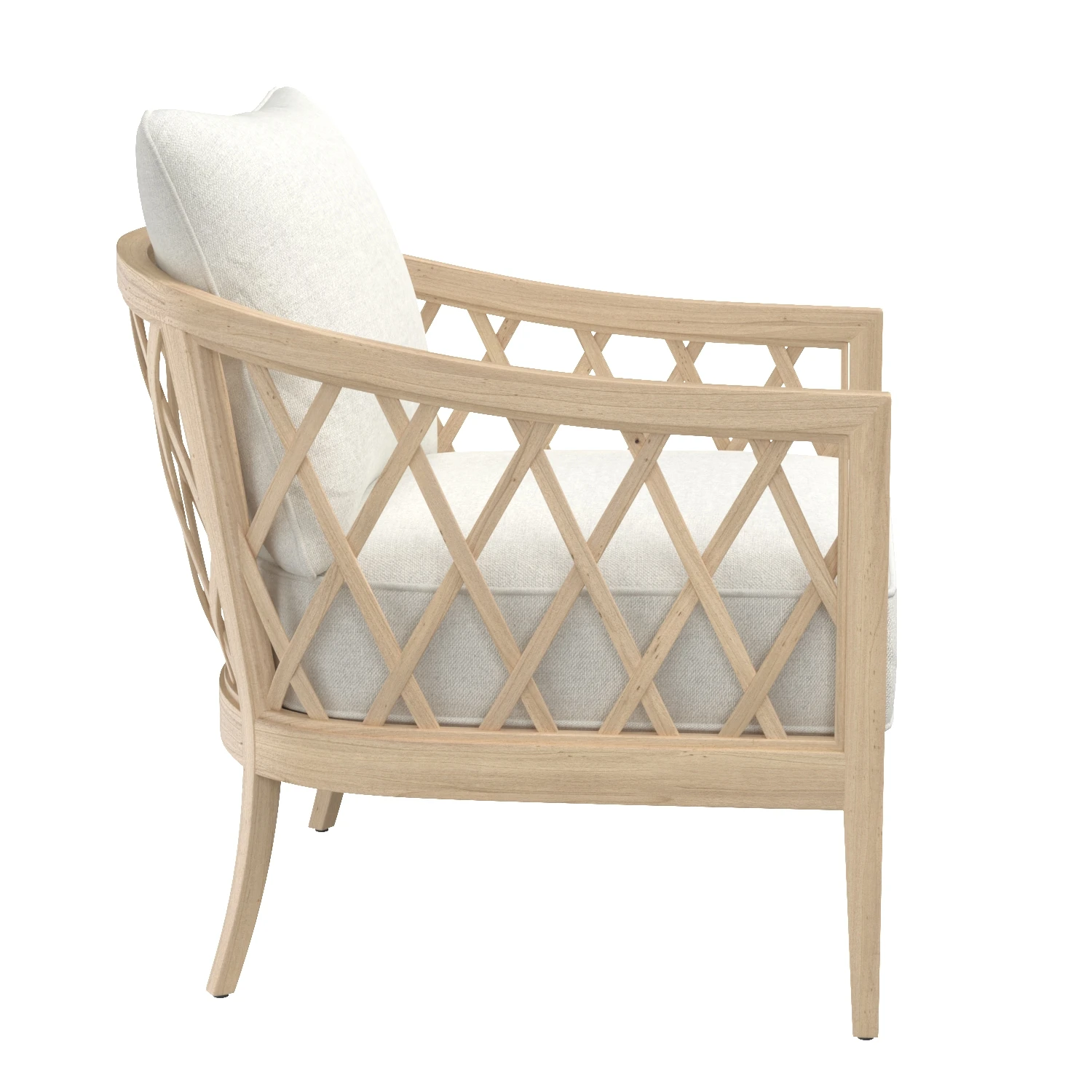Greystone Teak Lounge Chair 3D Model_03