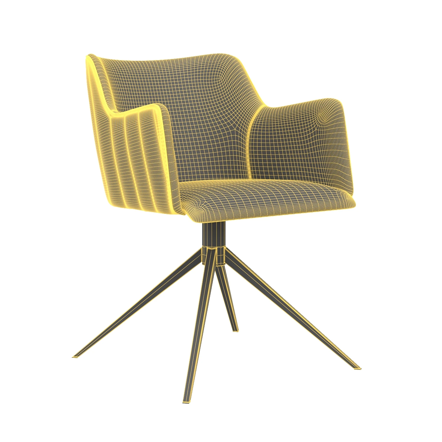Griffin Swivel Dining Armchair 3D Model_07