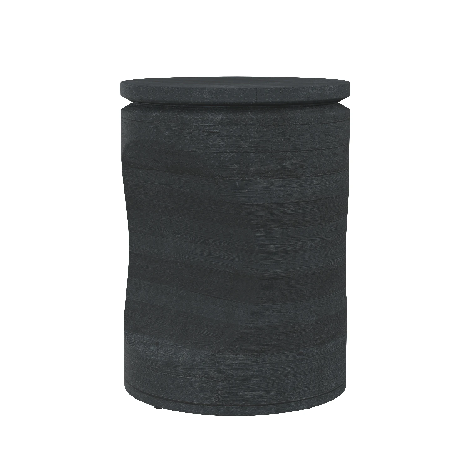 Hardwood Pillar Side Table 3D Model_01