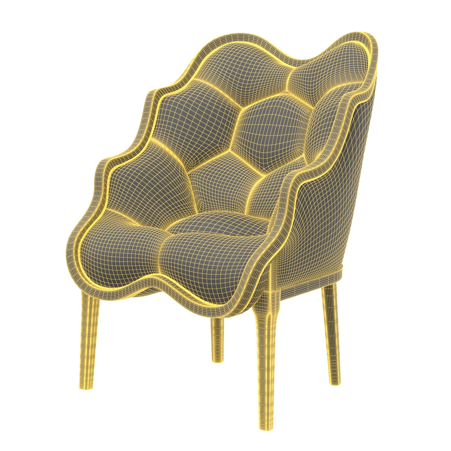 Hexagonal Cocktail Armchair 3D Model_012