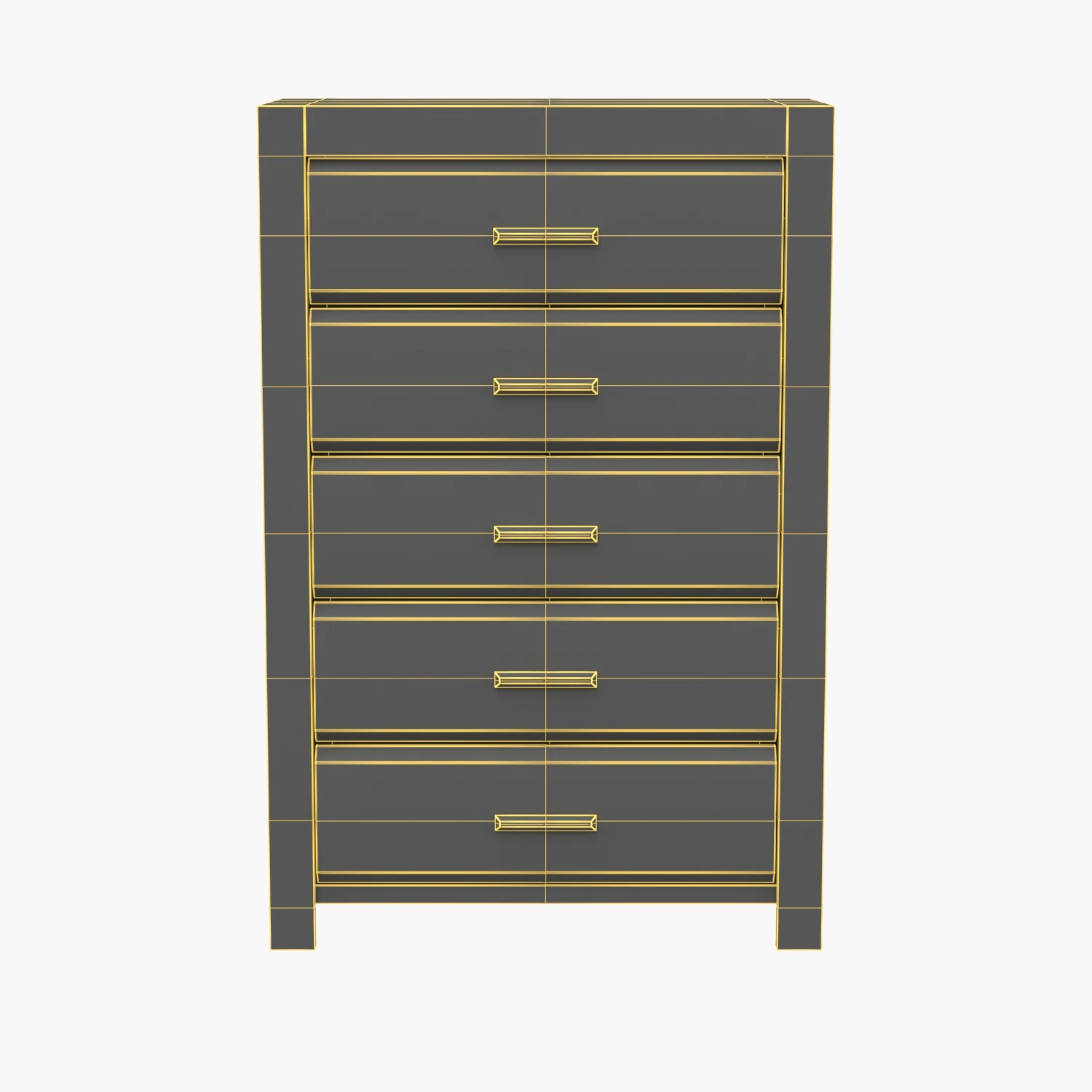 Homelegance Erwan 1961-9 Five Drawer Chest 3D Model_07