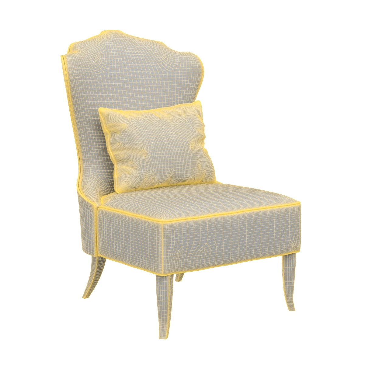 Hooker Furniture Living Room Sanctuary Belle Fleur Slipper Chair 5845-52001-99 3D Model_07