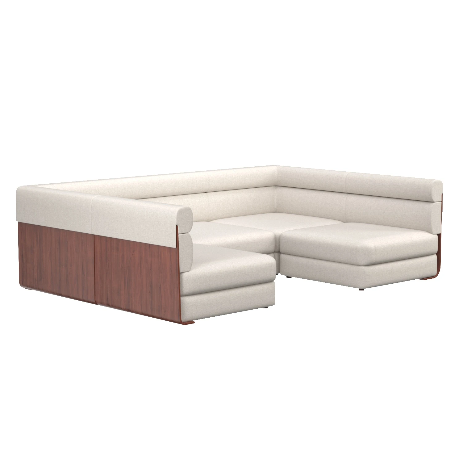 Imbu 5-Piece Sectional Sofa Deauville Stone 3D Model_01