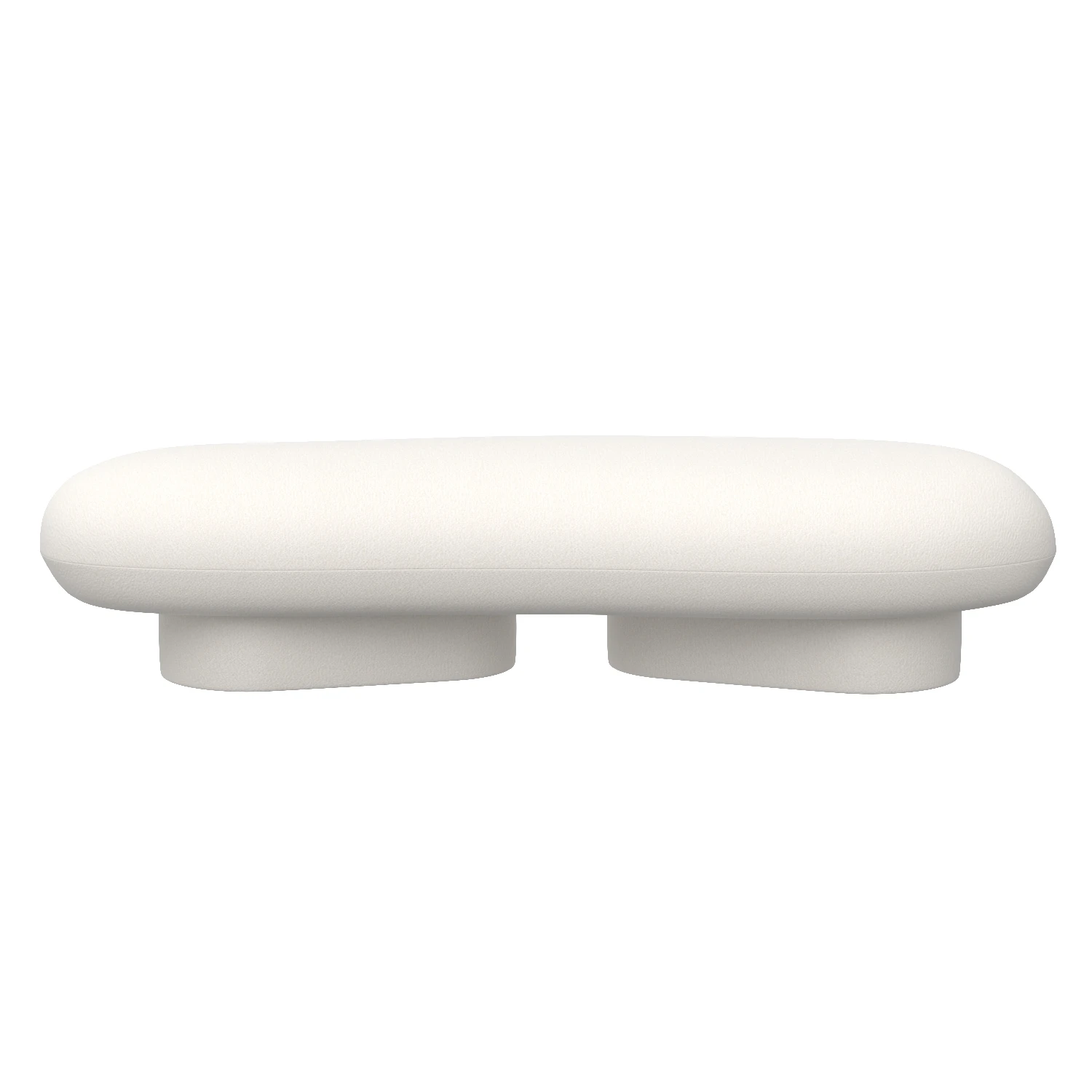 Jami Upholstered Cream Boucle Bench 3D Model_01
