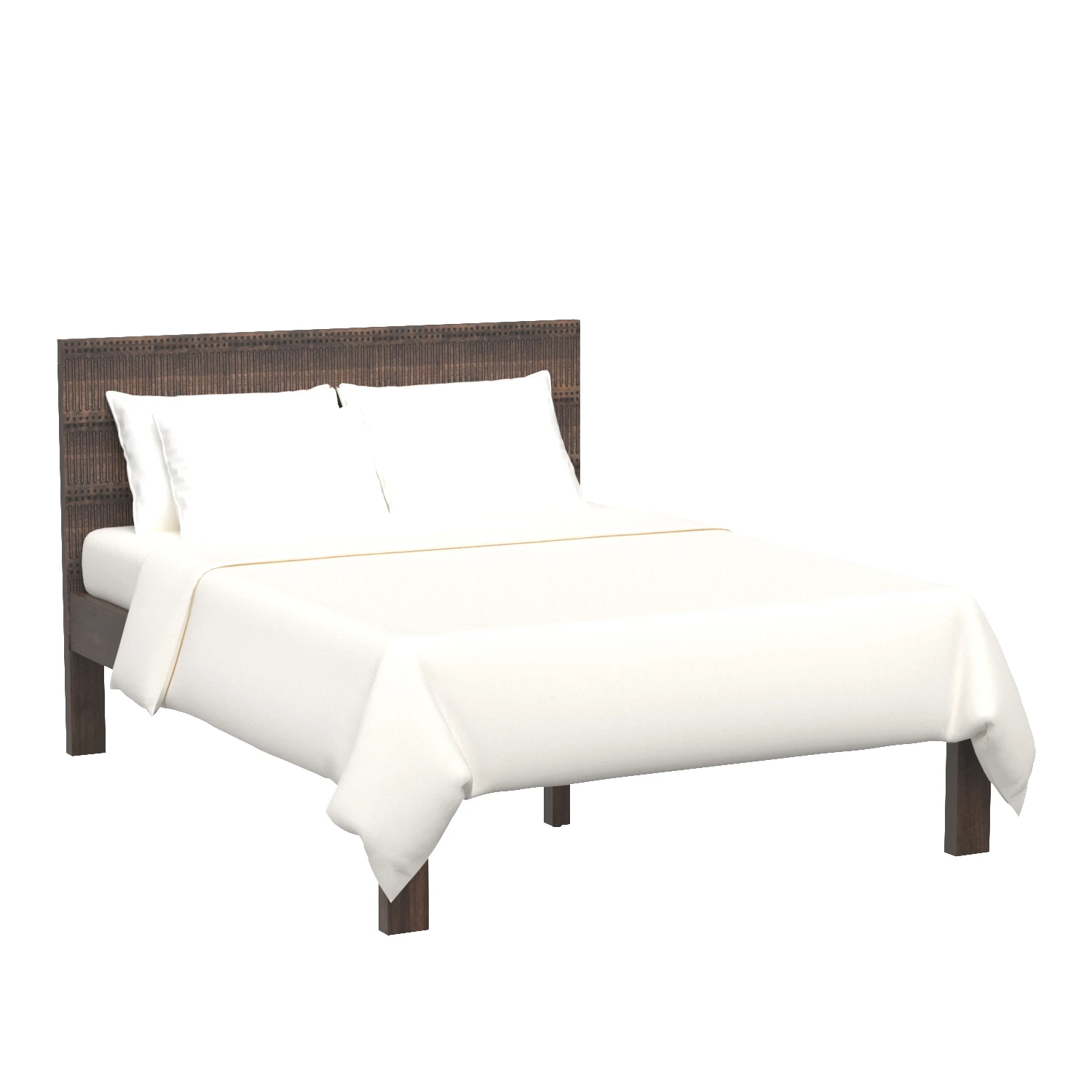 Kelby Wood Queen Bed 3D Model_06