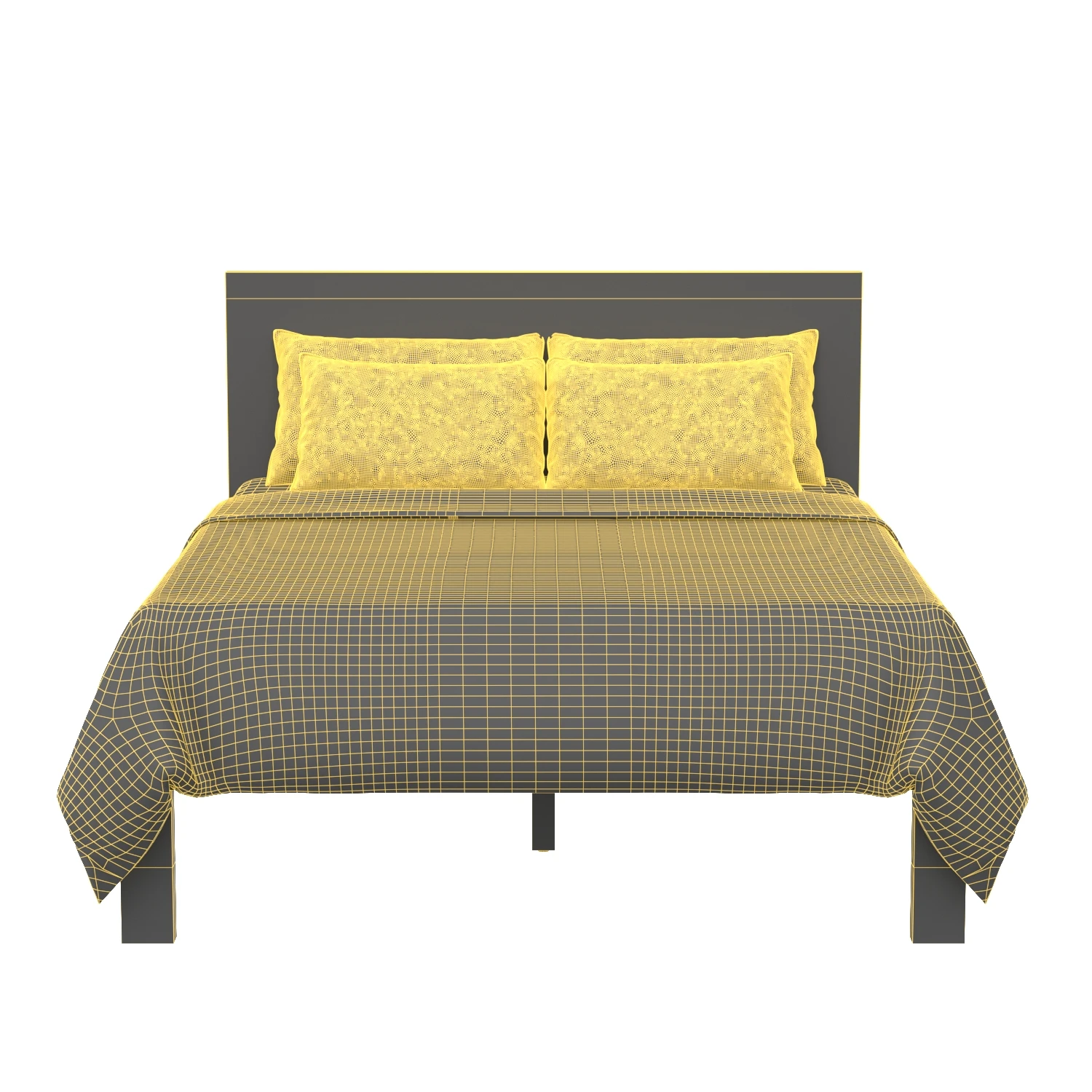Kelby Wood Queen Bed 3D Model_07