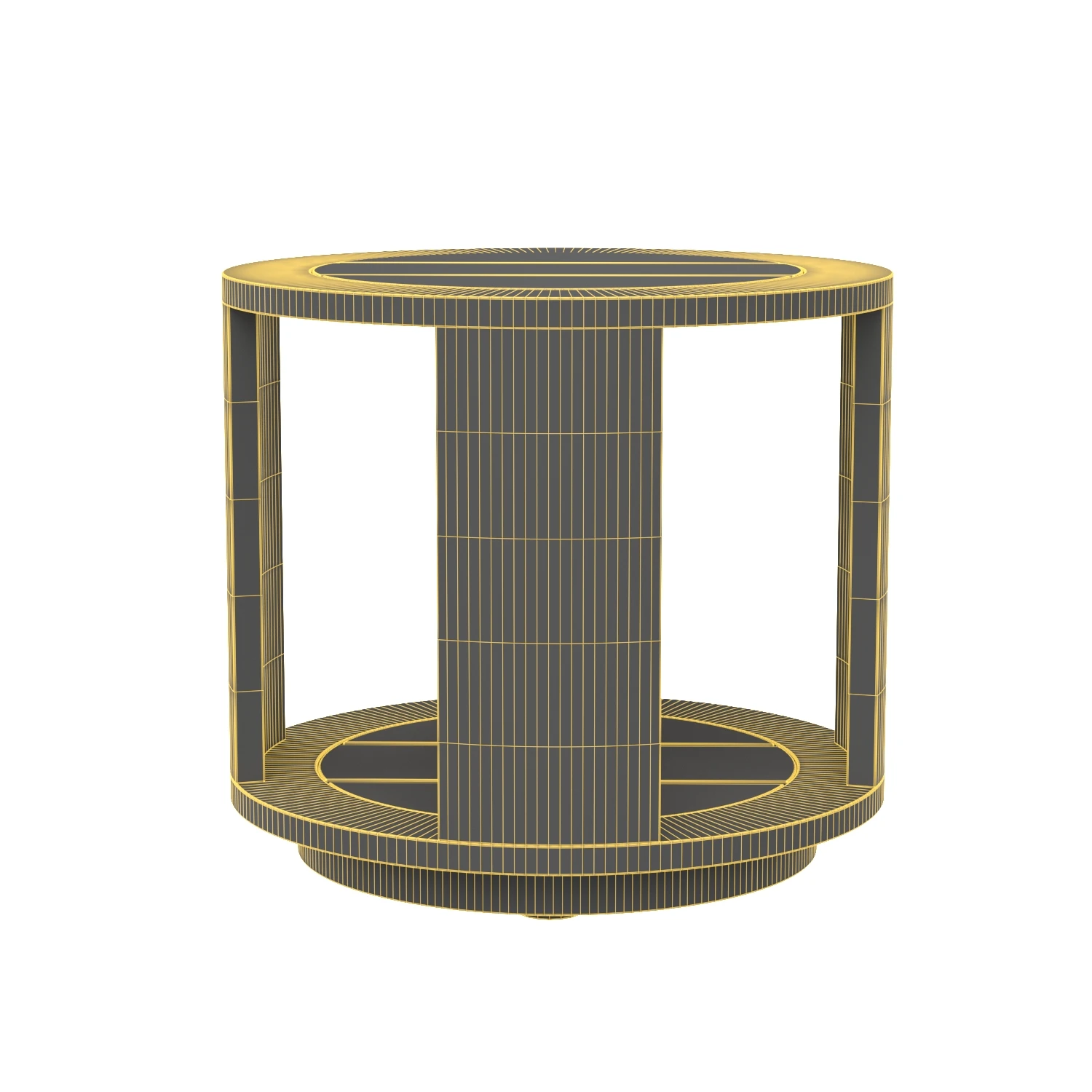 Massimo Teak Round Side Table 3D Model_07