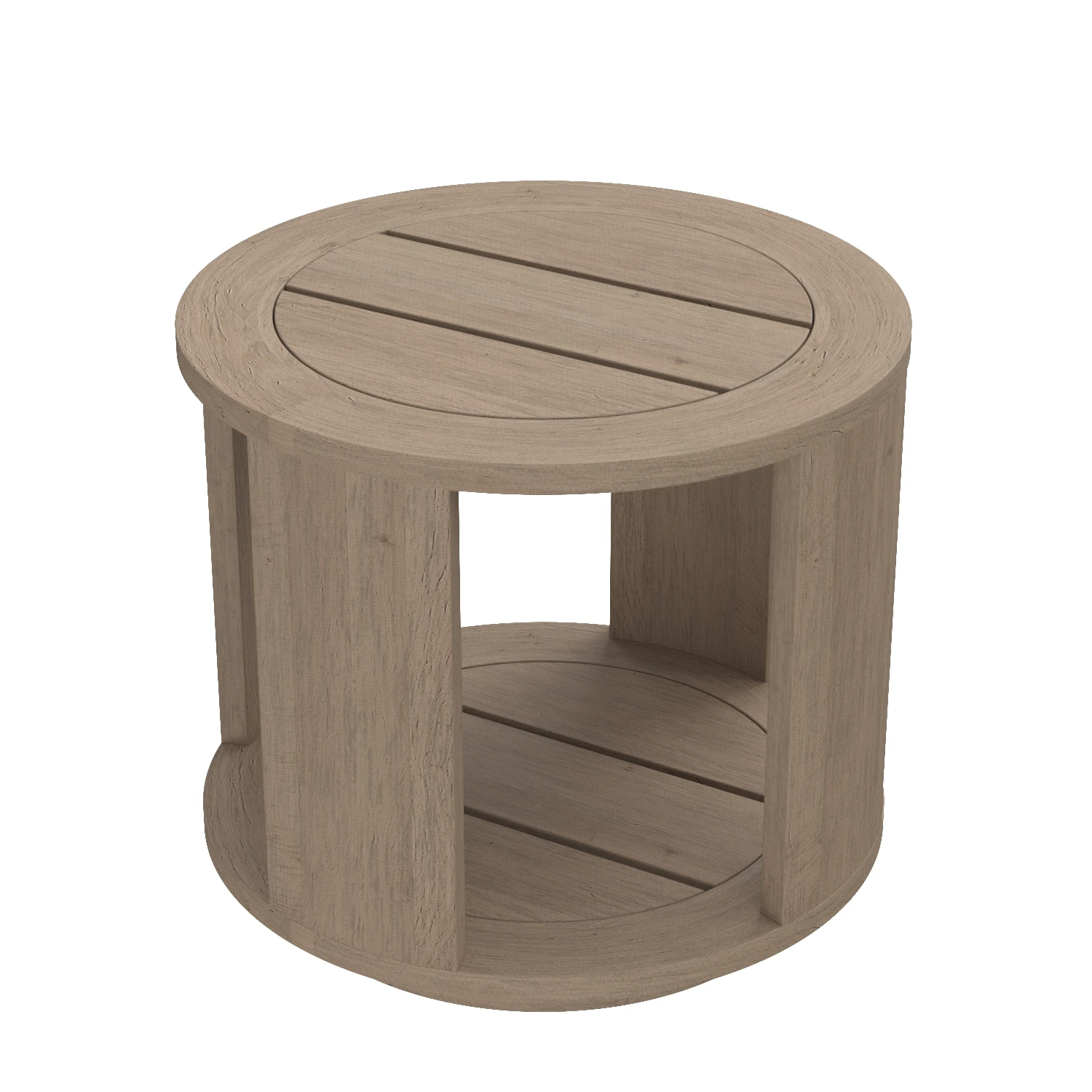 Massimo Teak Round Side Table 3D Model_06