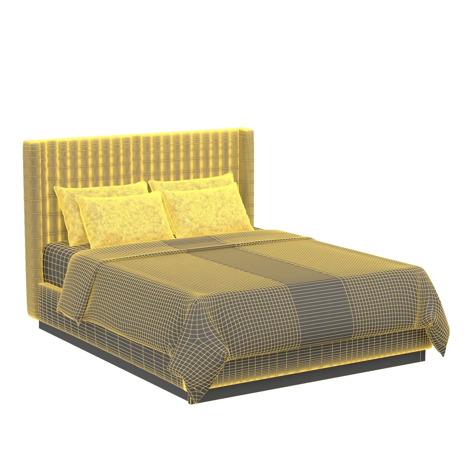 Mona Channeled Bed 3D Model_07