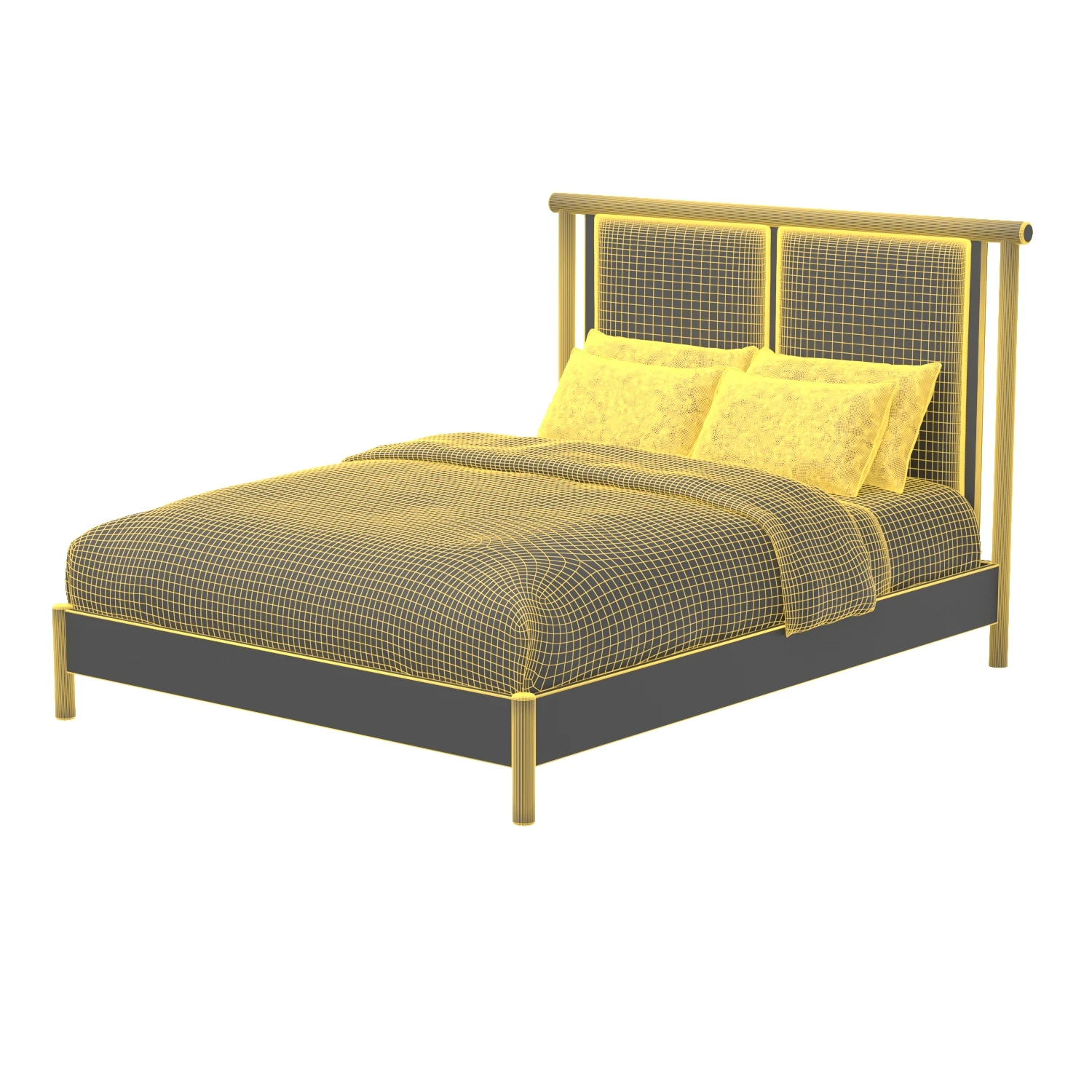 Montana Bed in Altro Snow 3D Model_07