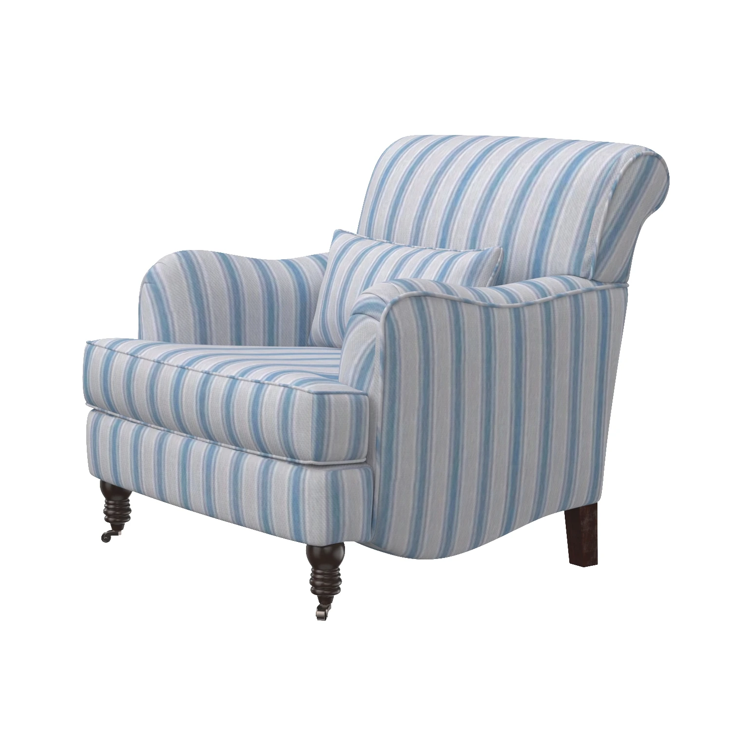 Nickey Kehoe Collection English Roll Arm Chair 3D Model_01