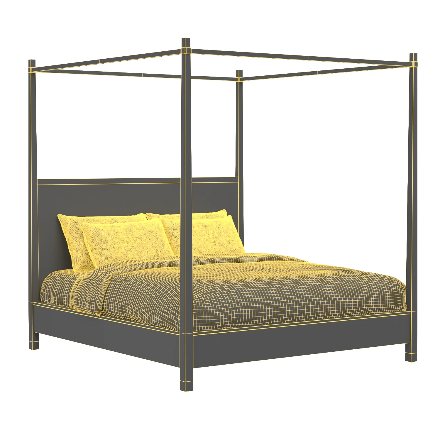 Palmer Canopy Mink Bed 3D Model_07