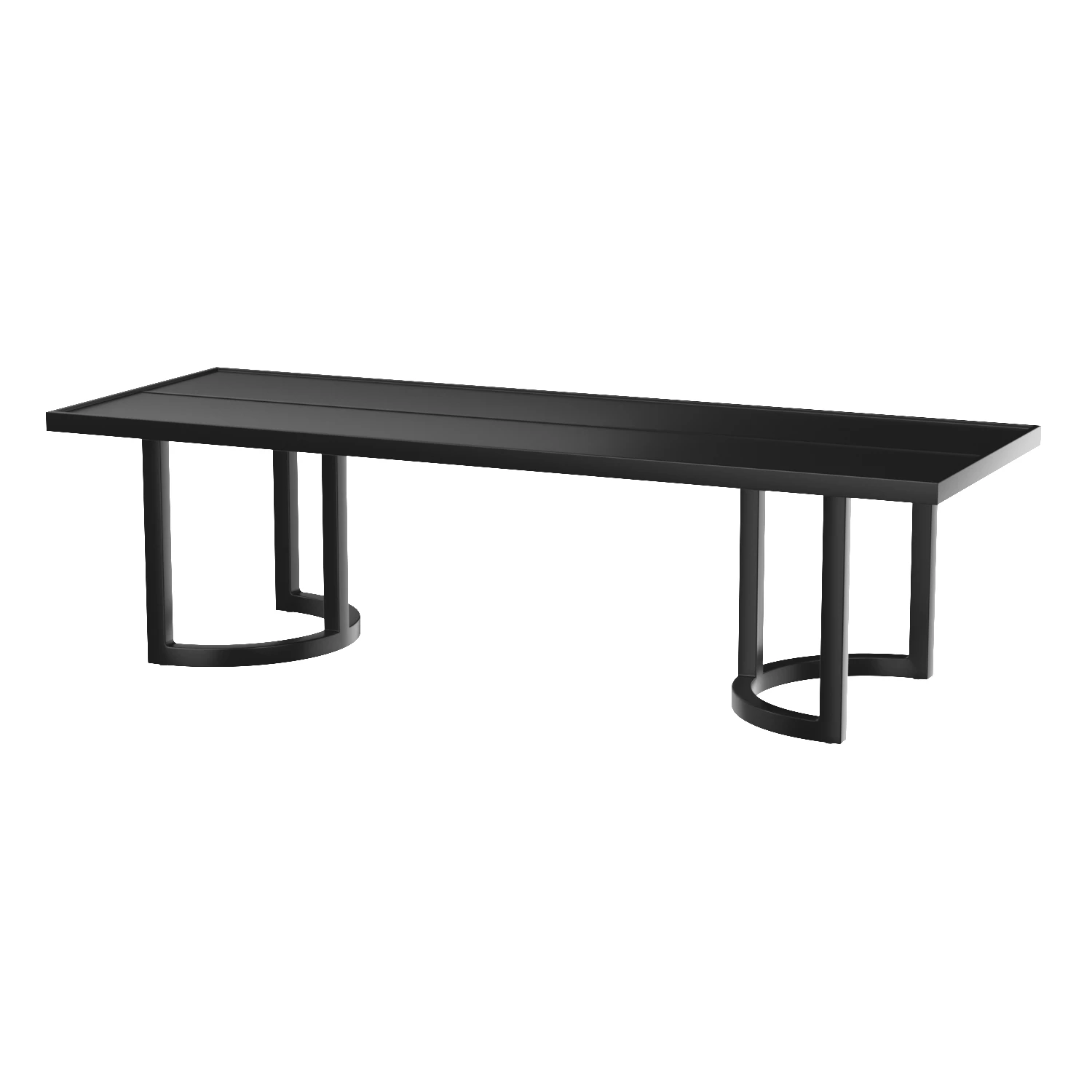 Portofino Aluminum Rectangular Dining Table 3D Model_01