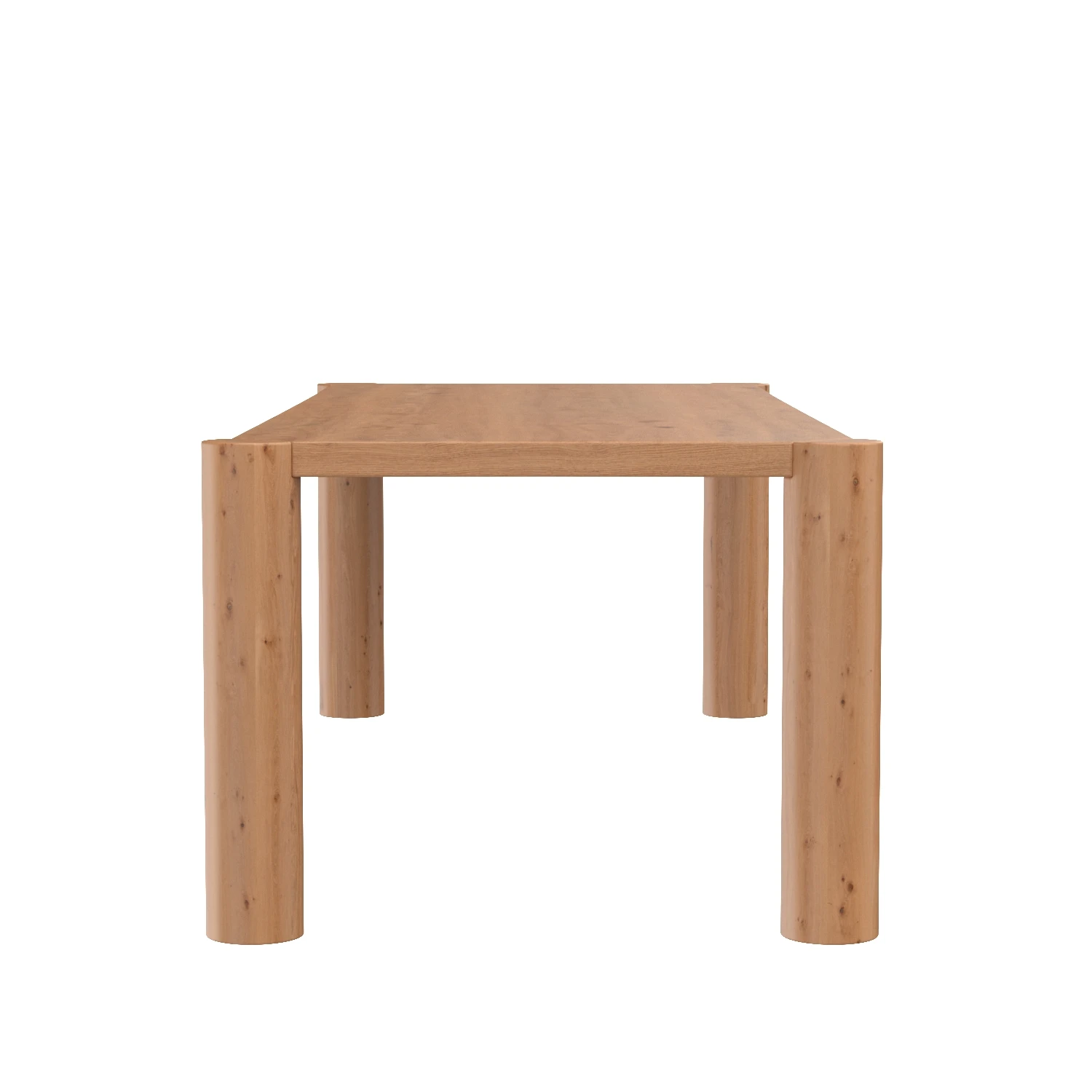 Post Dining Table Large Oak Natural 3D Model_03