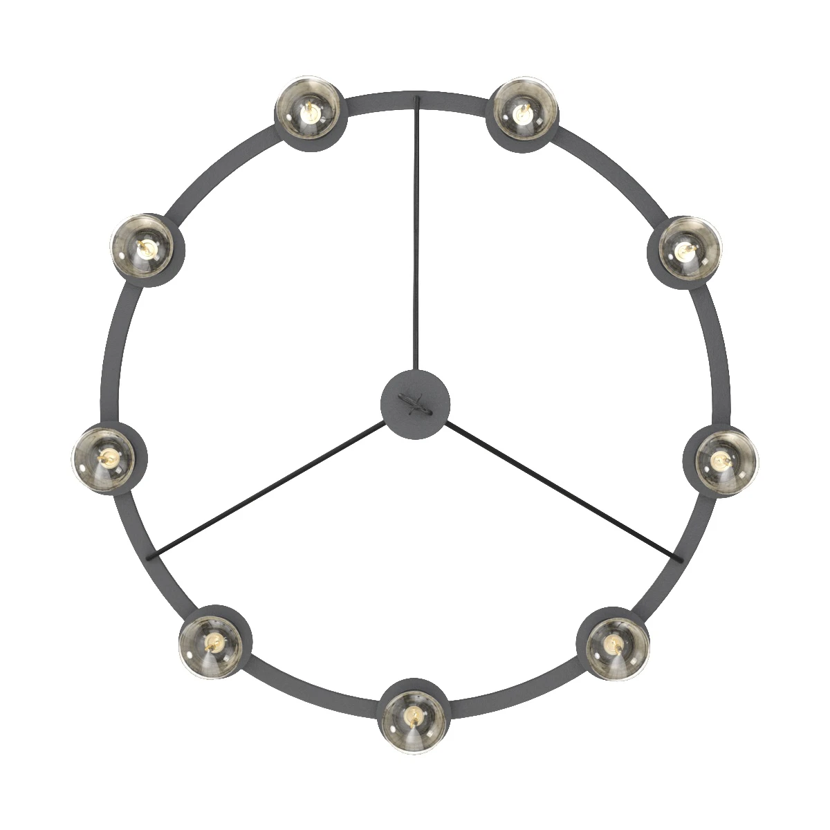 Progress Lighting Debut 9-Light Graphite Modern Contemporary Chandelier 3D Model_04