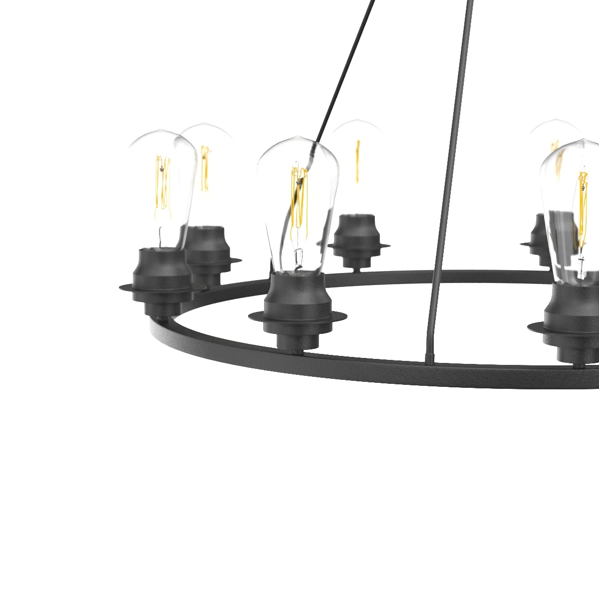 Progress Lighting Debut 9-Light Graphite Modern Contemporary Chandelier 3D Model_05