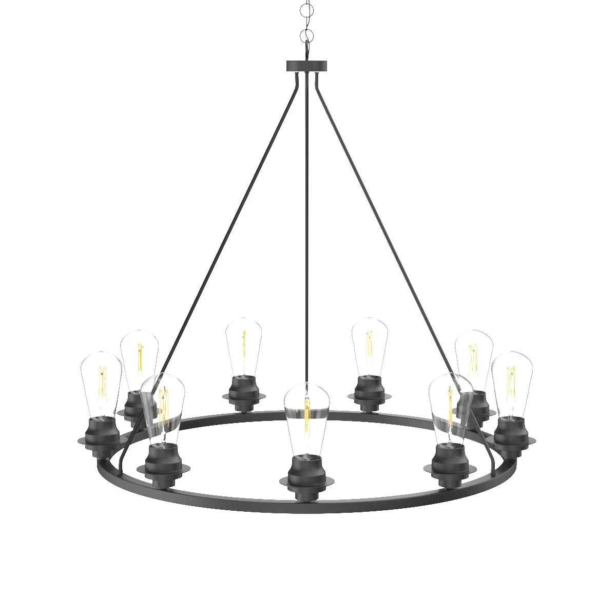 Progress Lighting Debut 9-Light Graphite Modern Contemporary Chandelier 3D Model_03