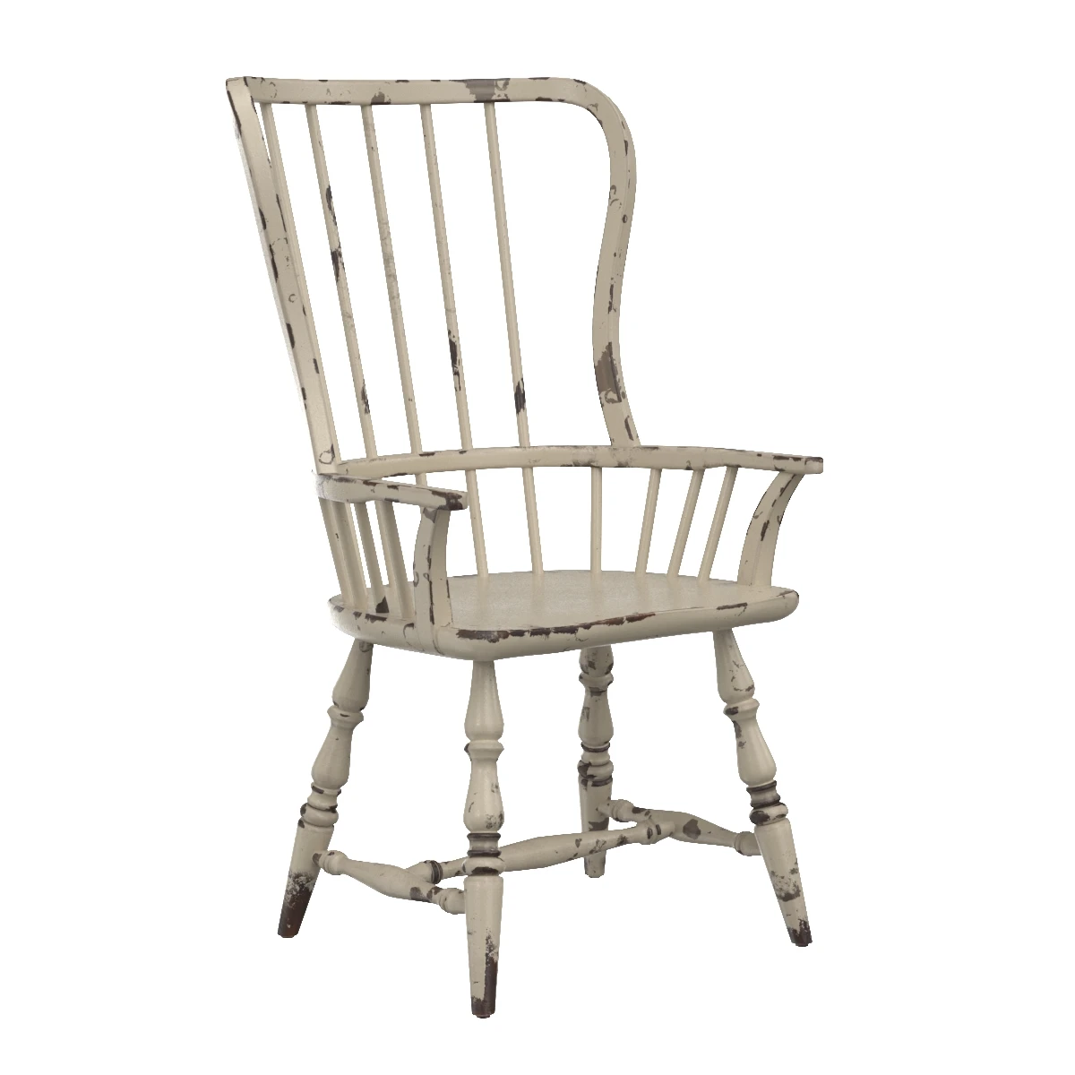 Sanctuary Spindle Back Arm Chair 3D Model_01