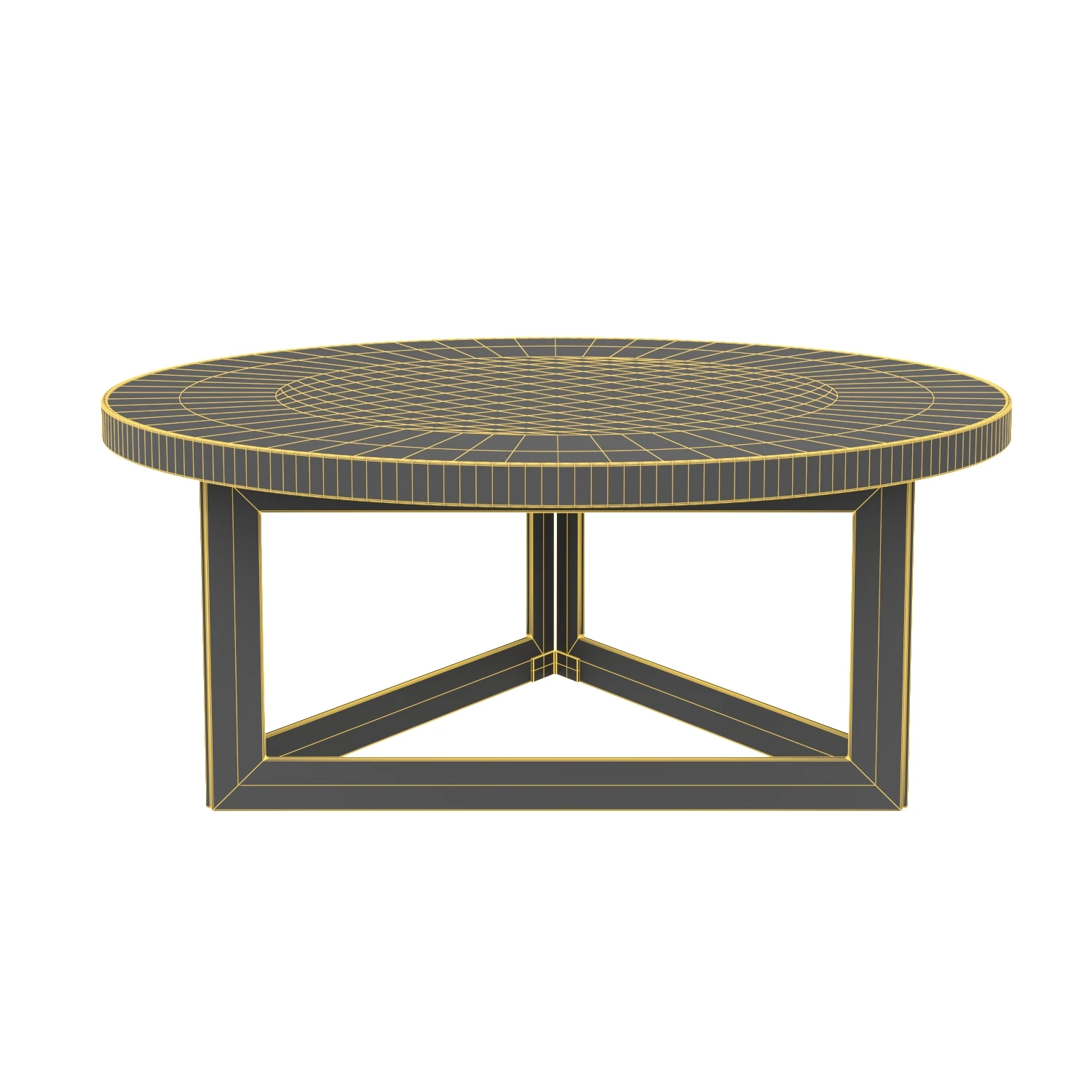 Shagreen Round Coffee Table 107636-004 3D Model_07