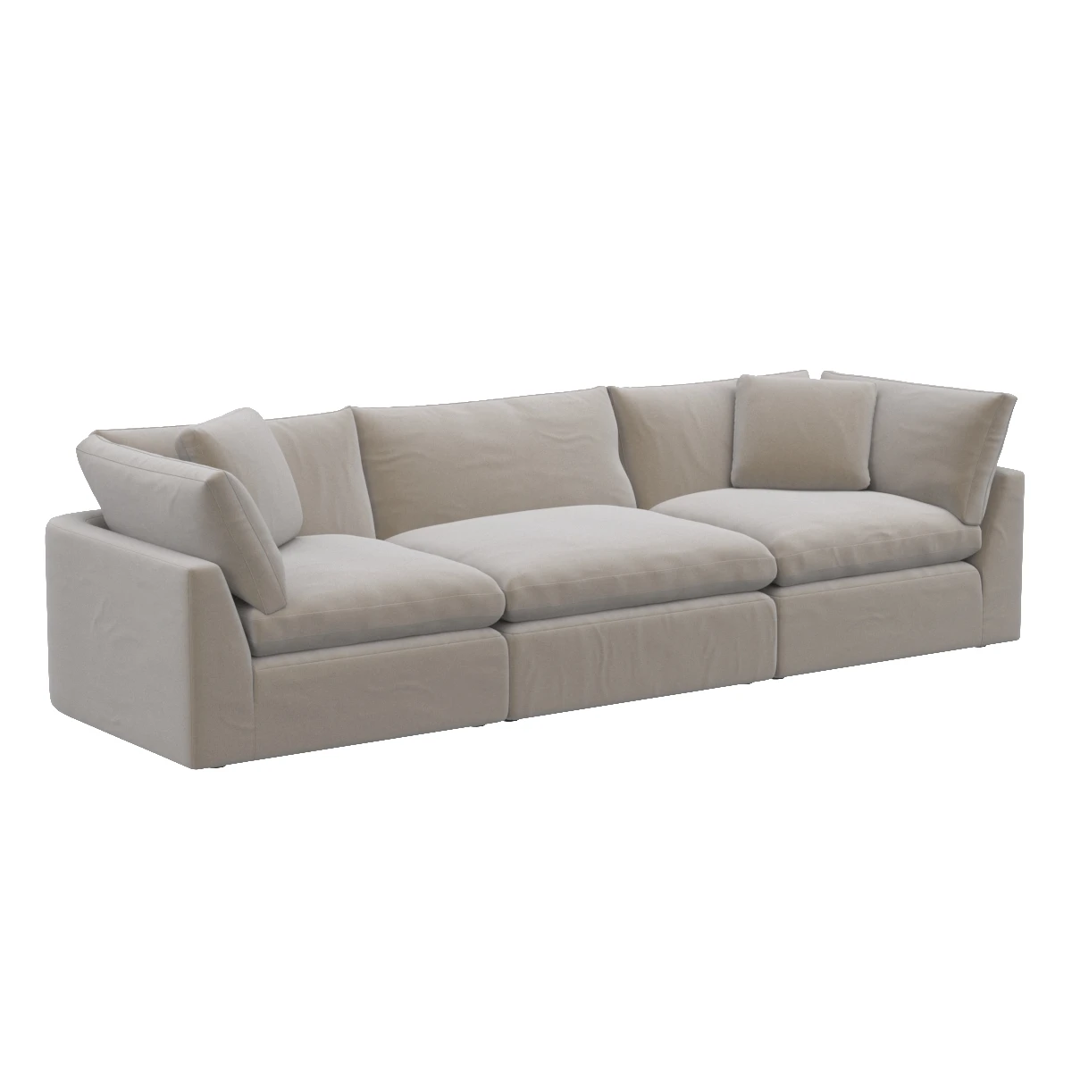 Stevie 3 Piece Sectional Sofa 3D Model_01