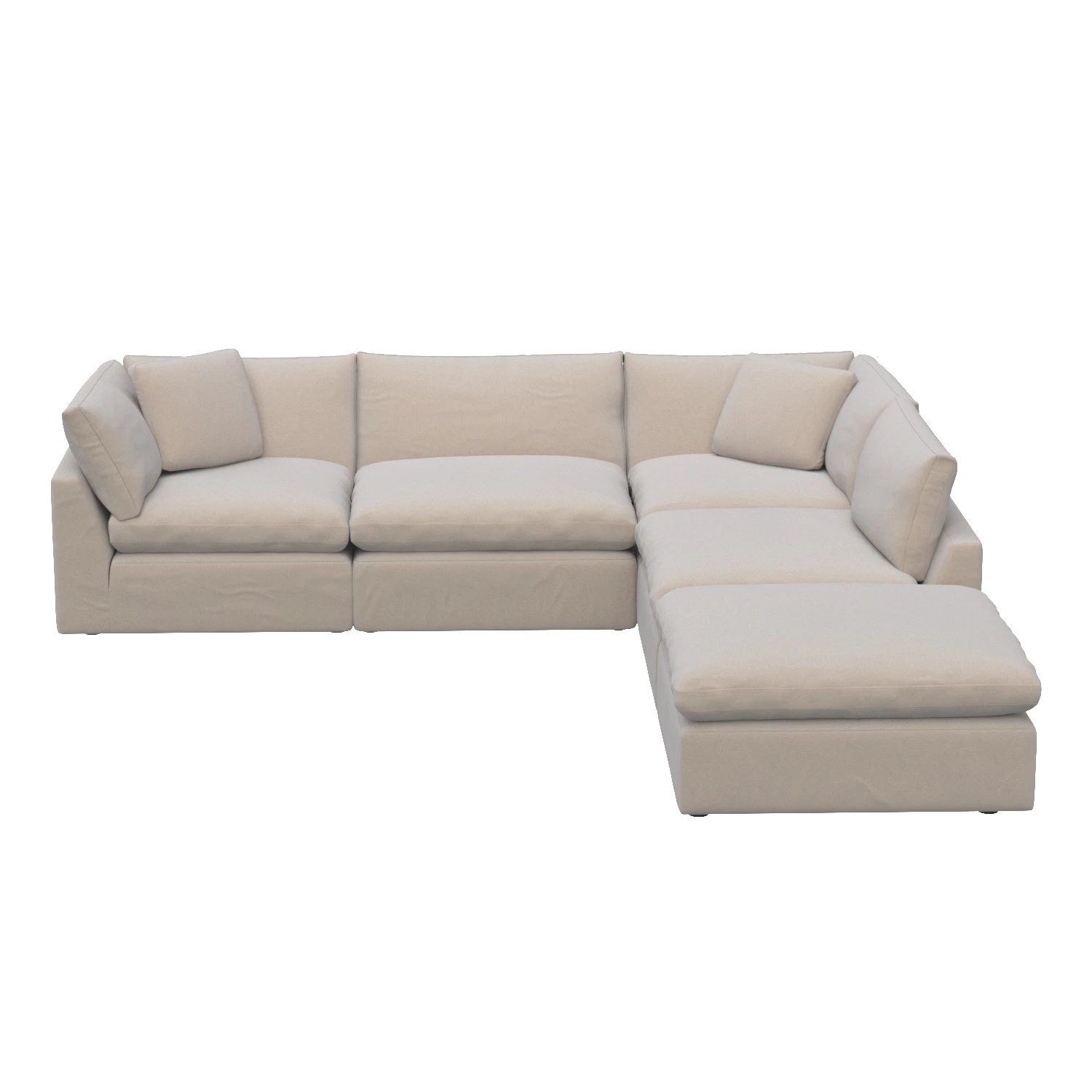 Stevie 4-Piece Sectional Sofa w Ottoman 232451-001 3D Model_06