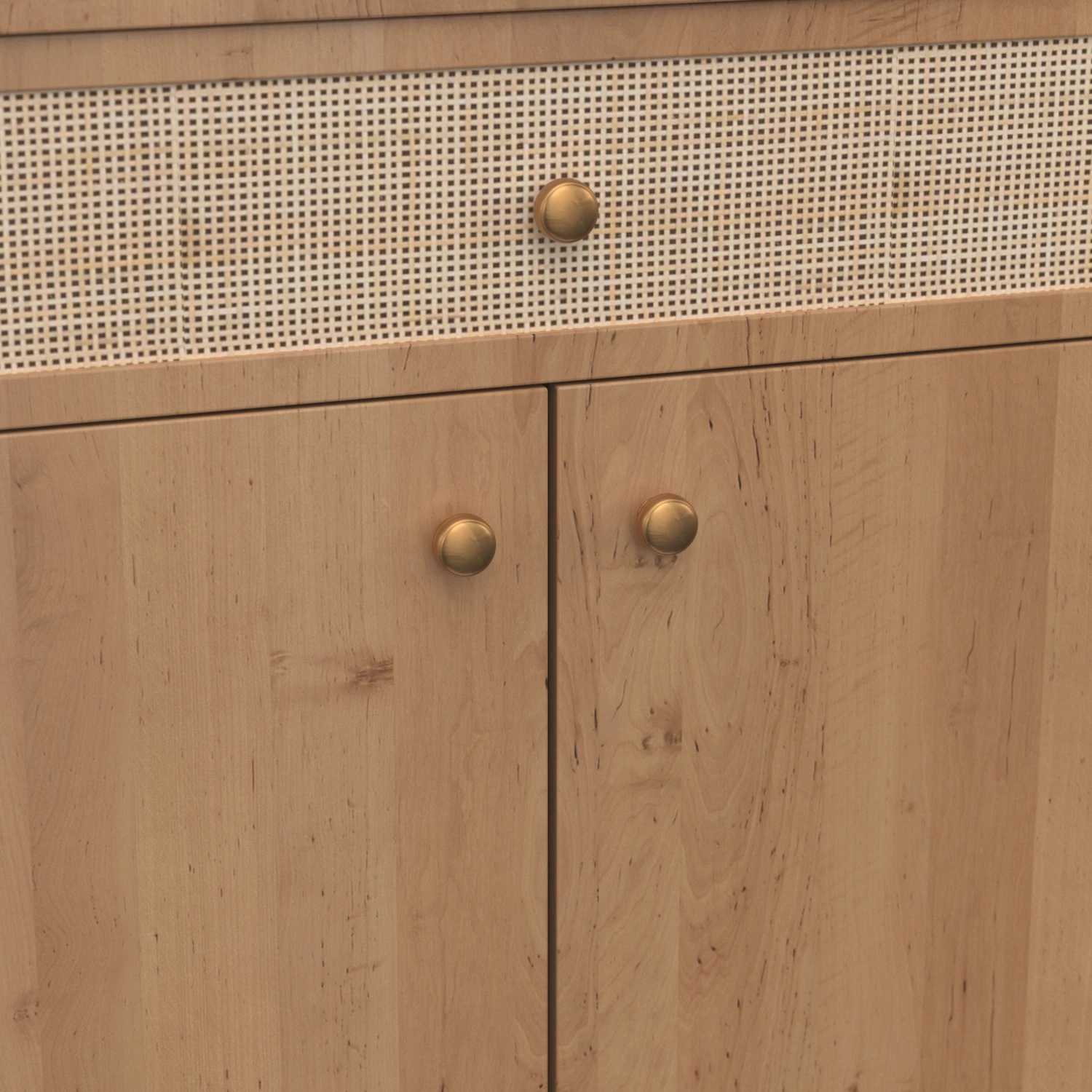 Thelma KD Rattan Small Cabinet 1 Drawer 2 Doors 3D Model_05