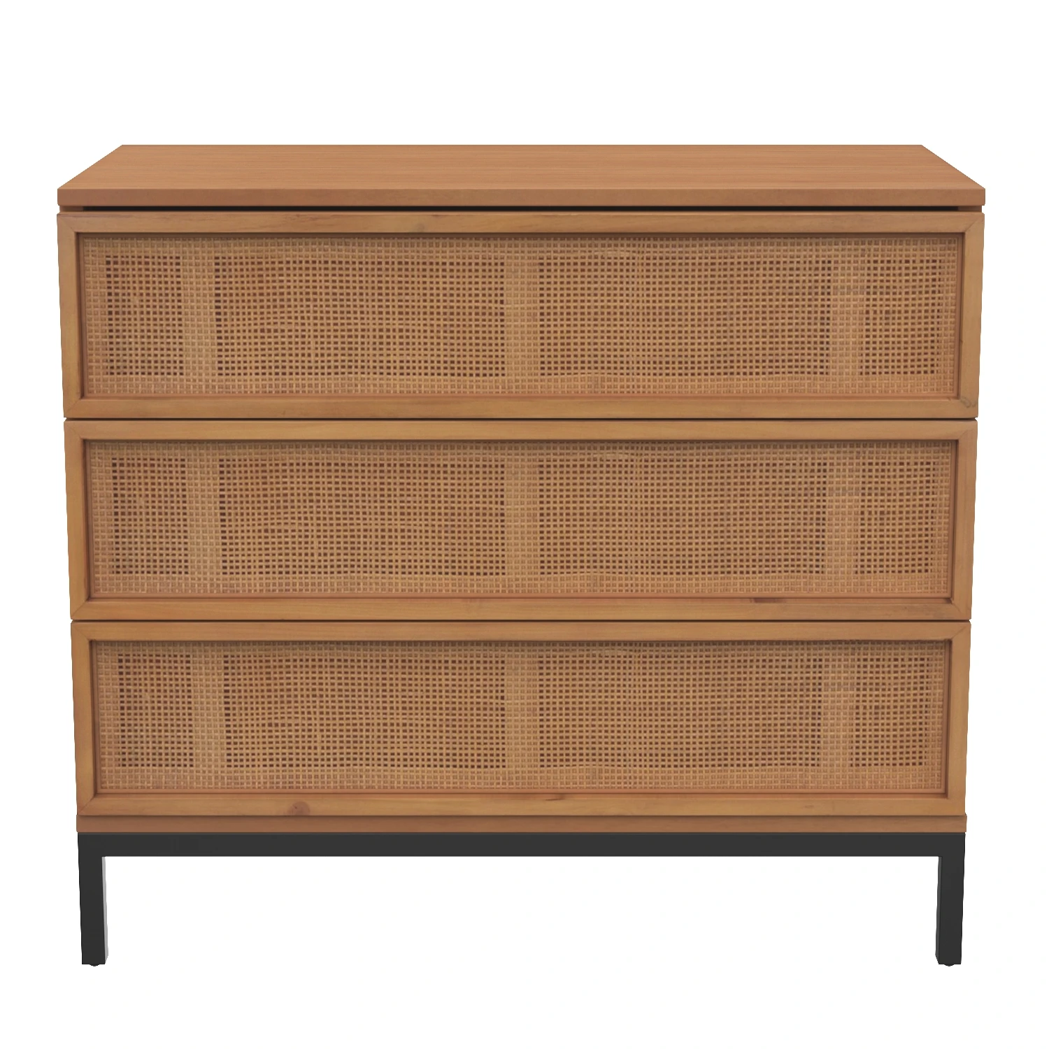 Zadie 3 Drawer Rattan Chest 3D Model_06