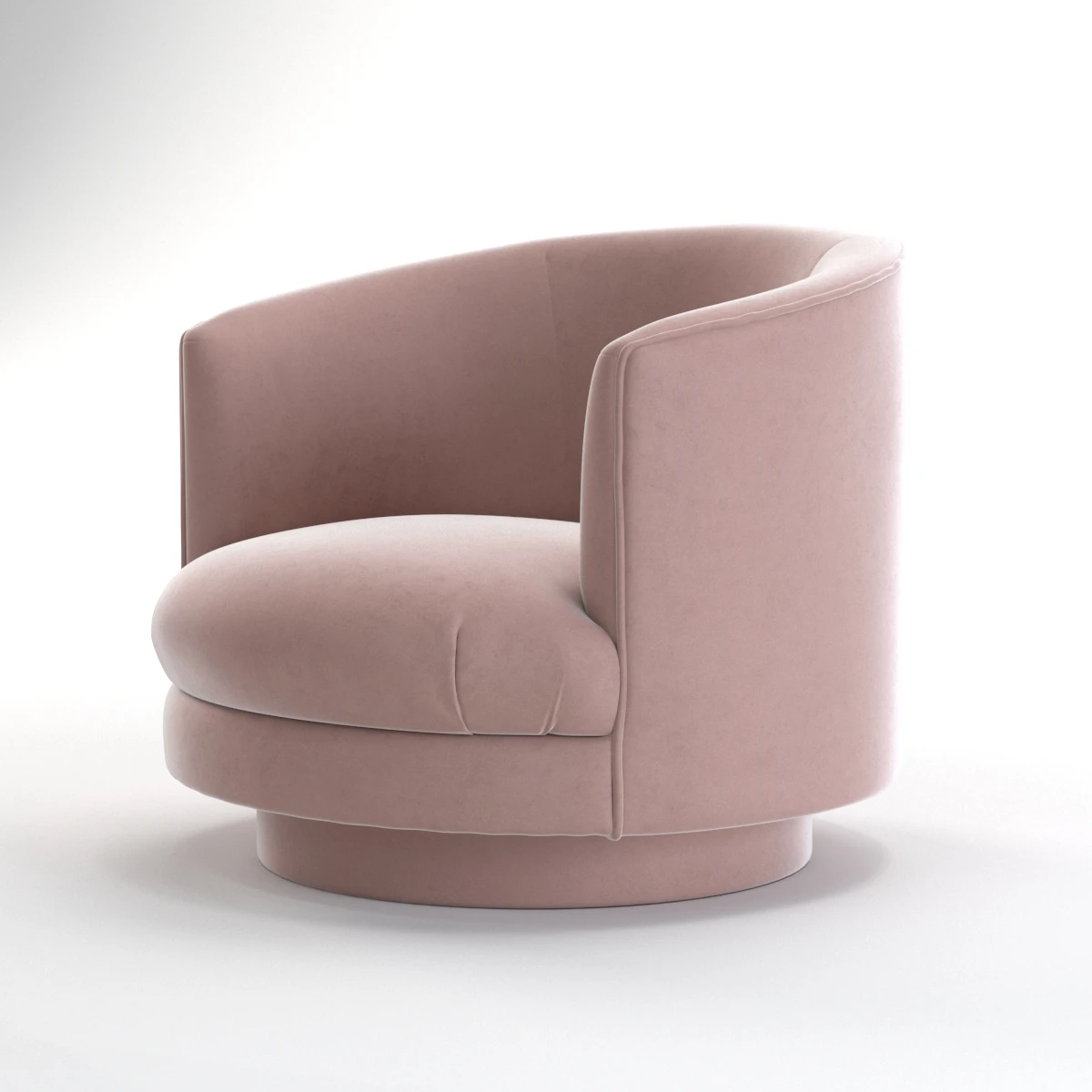 1960s Swivel Tub Chair 3D Model_01