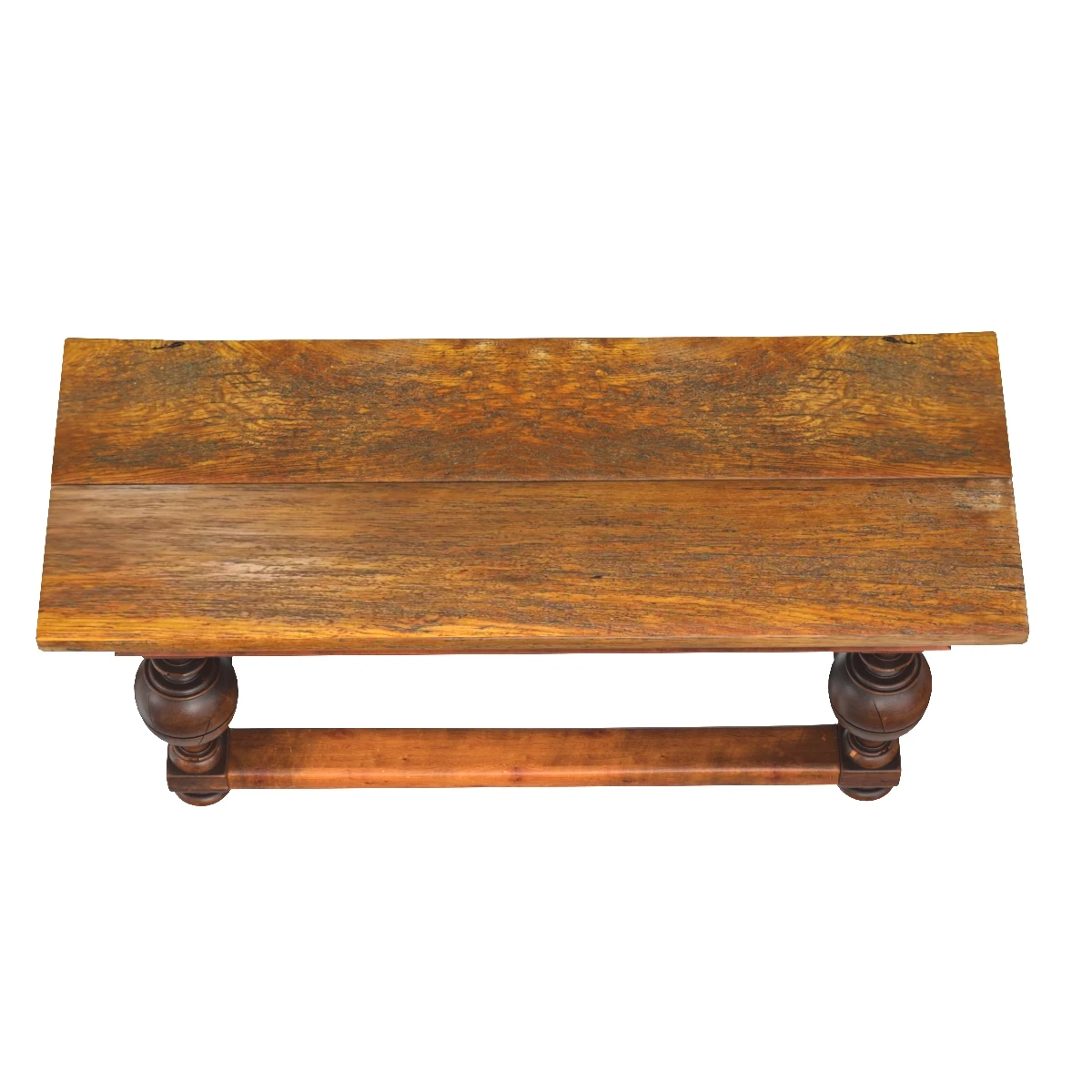 Antique Dutch Oak and Pine Ball Leg Table 3D Model_03