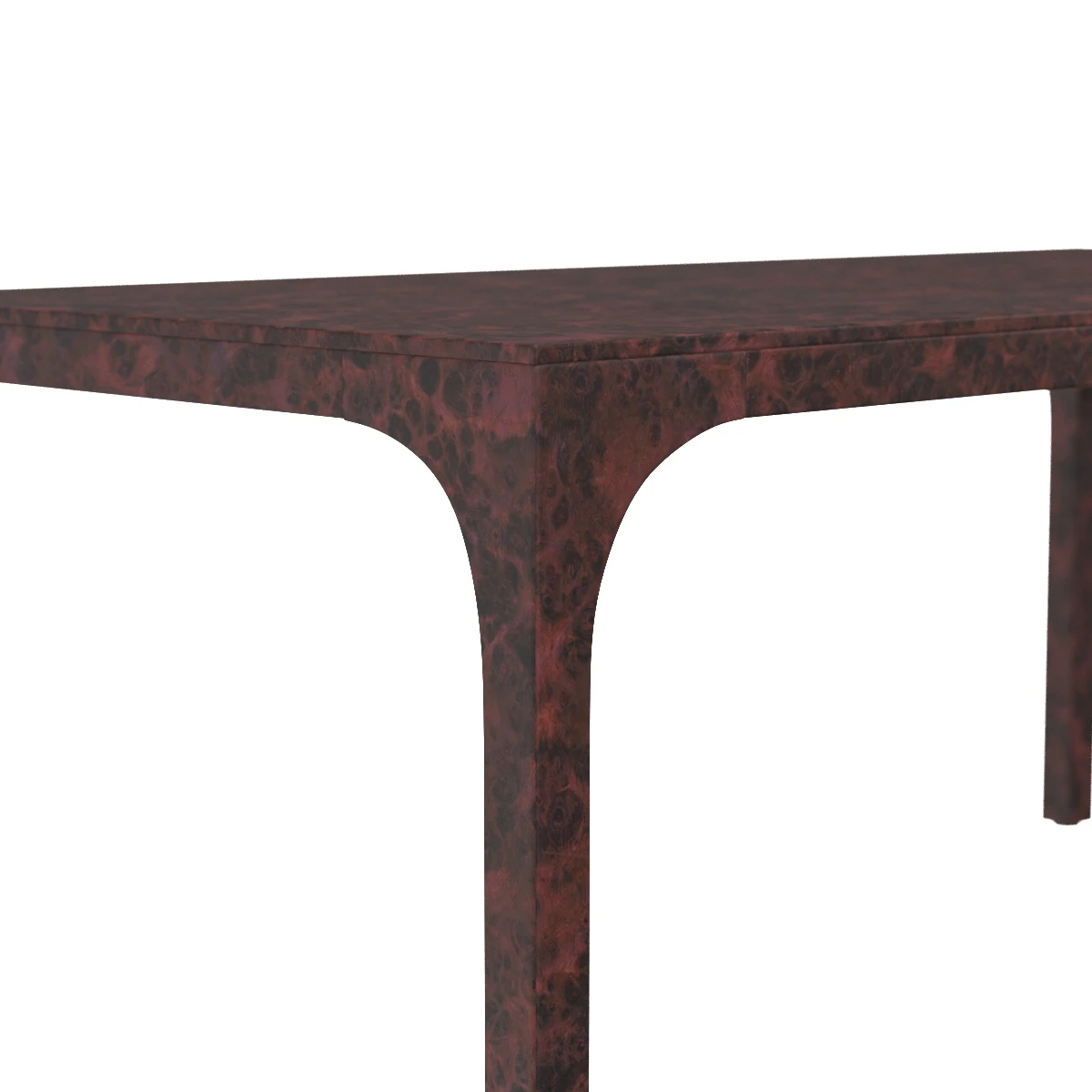 Aqua Virgo Dark Burl Wood Dining Table 3D Model_05