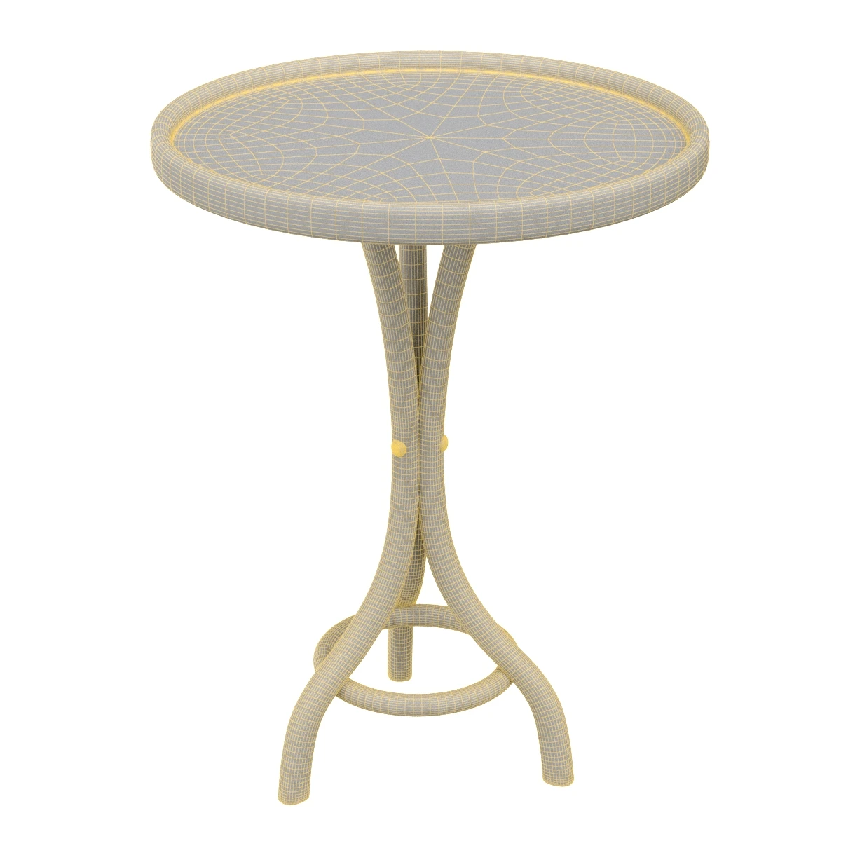 Bentwood Cafe or Bistro Table from France 3D Model_07