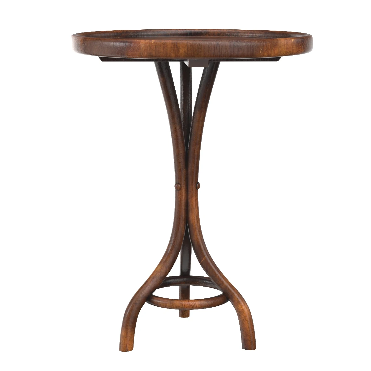 Bentwood Cafe or Bistro Table from France 3D Model_06